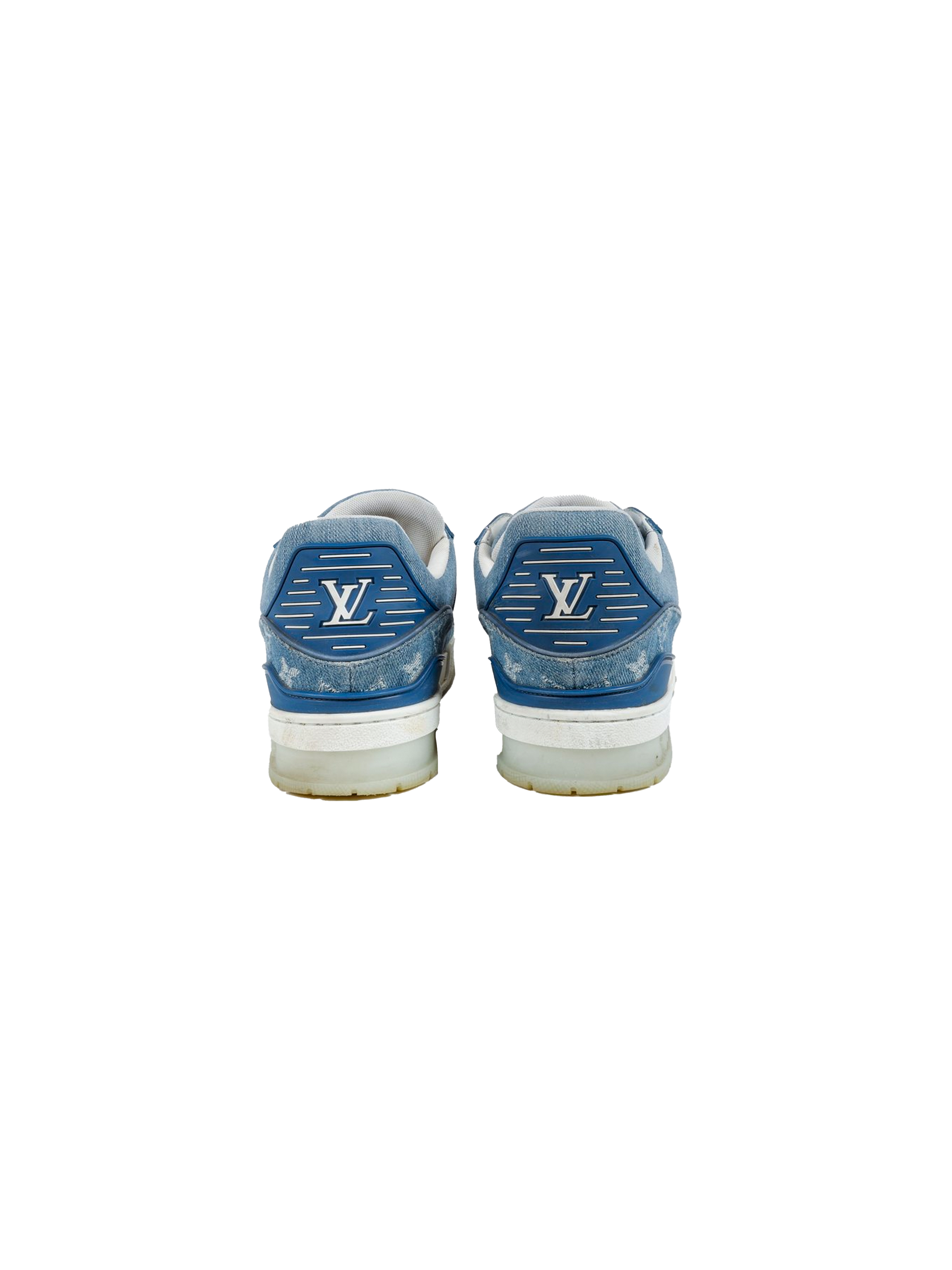 Louis Vuitton Blue & White Monogram Trainers