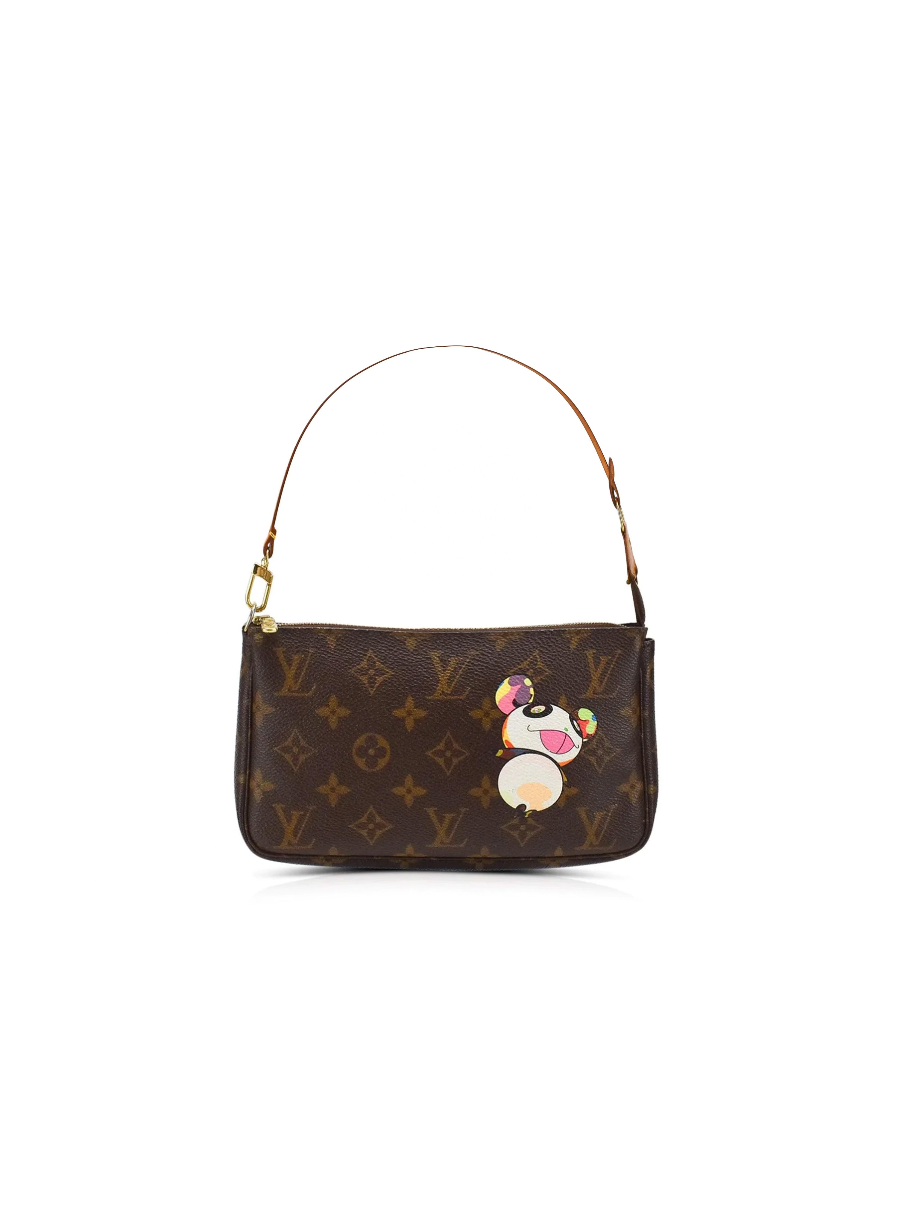 Louis Vuitton Pochette Monogram Panda Pouch Takashi Murakami