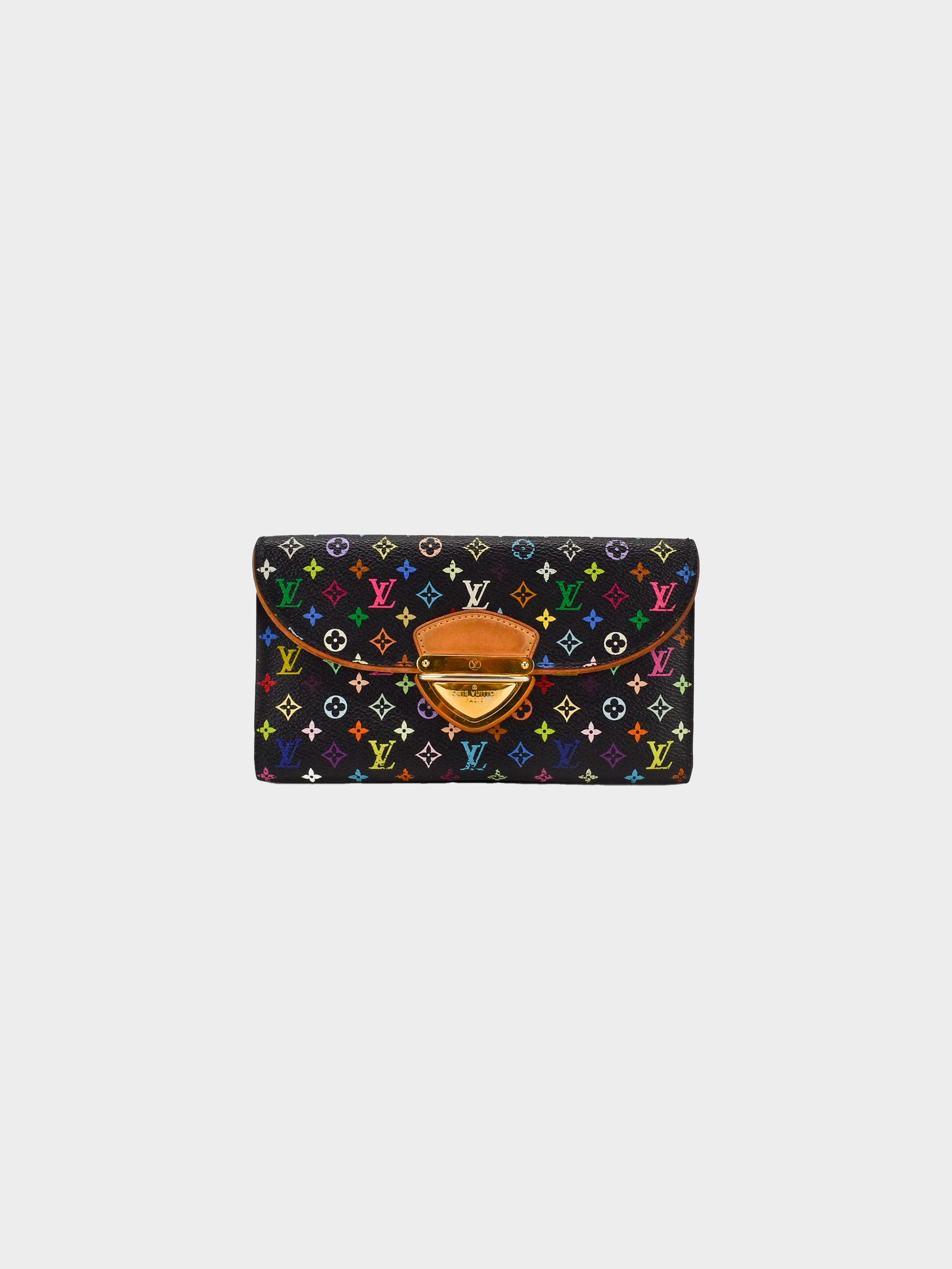 black multicolor louis vuitton wallet