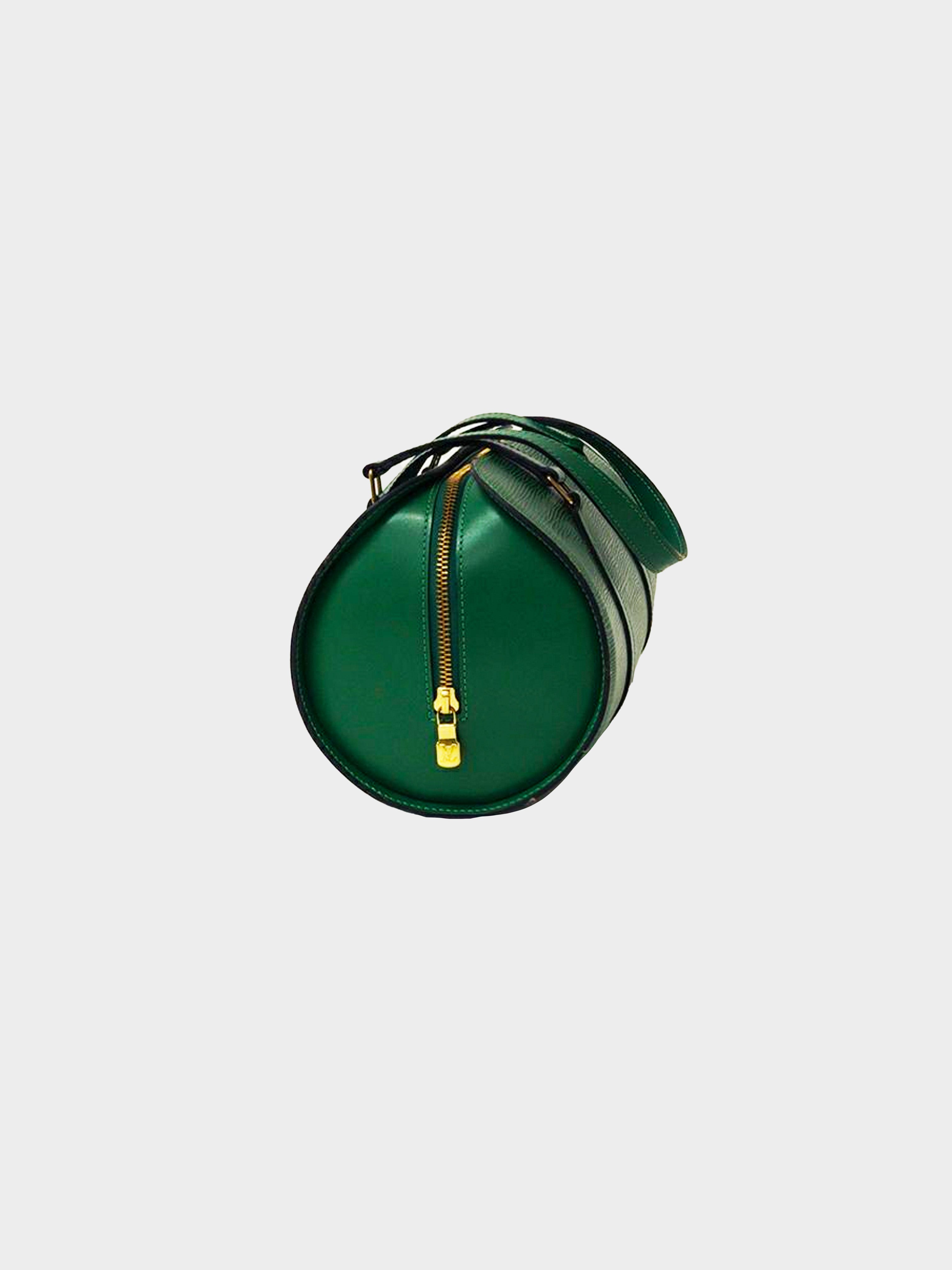 Louis Vuitton 1995 Green Epi Soufflot Barrel Bag · INTO
