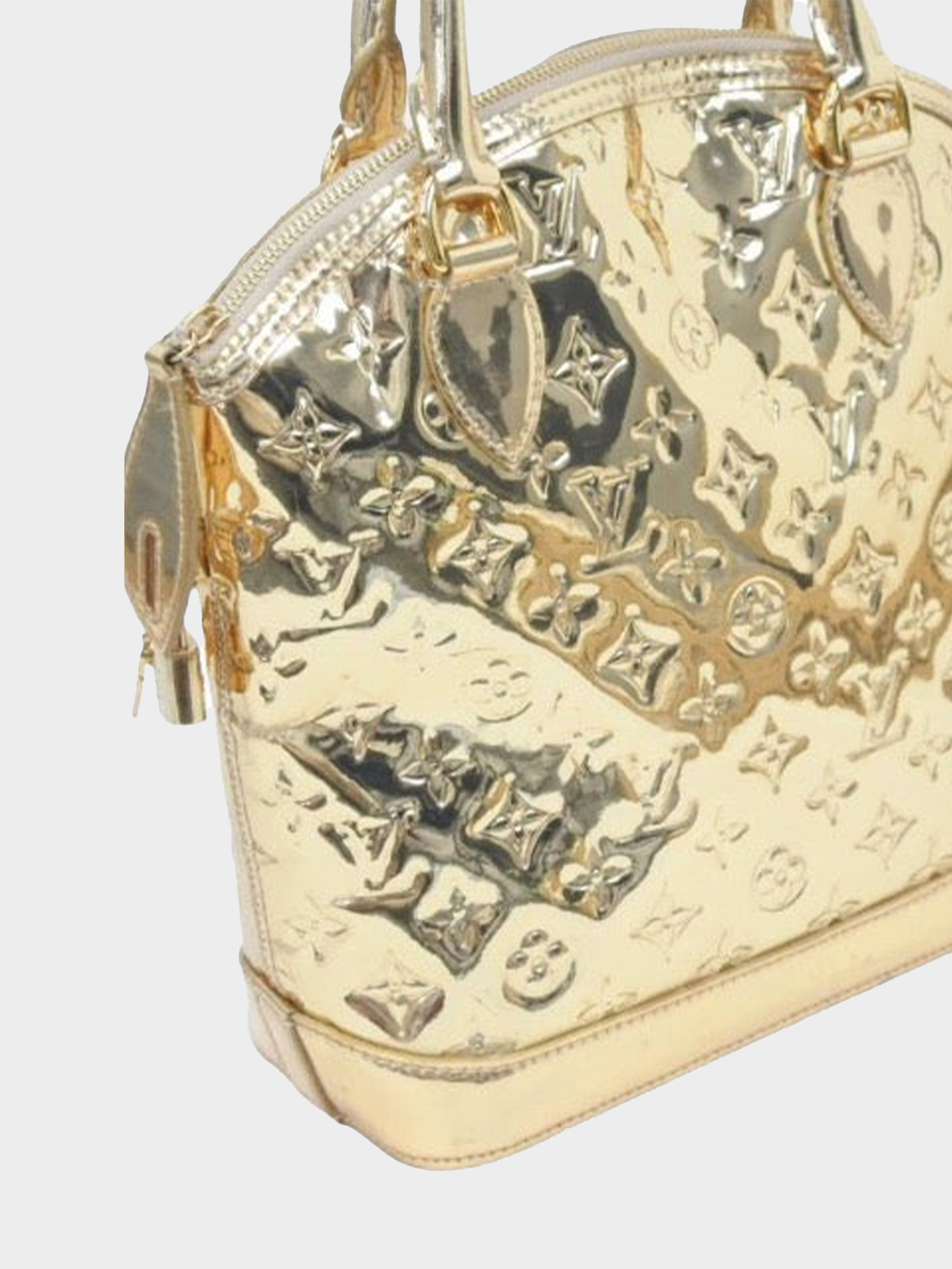 Louis Vuitton Lockit Hand Bag Sp2037 Purse Dore Monogram Miroir M95450