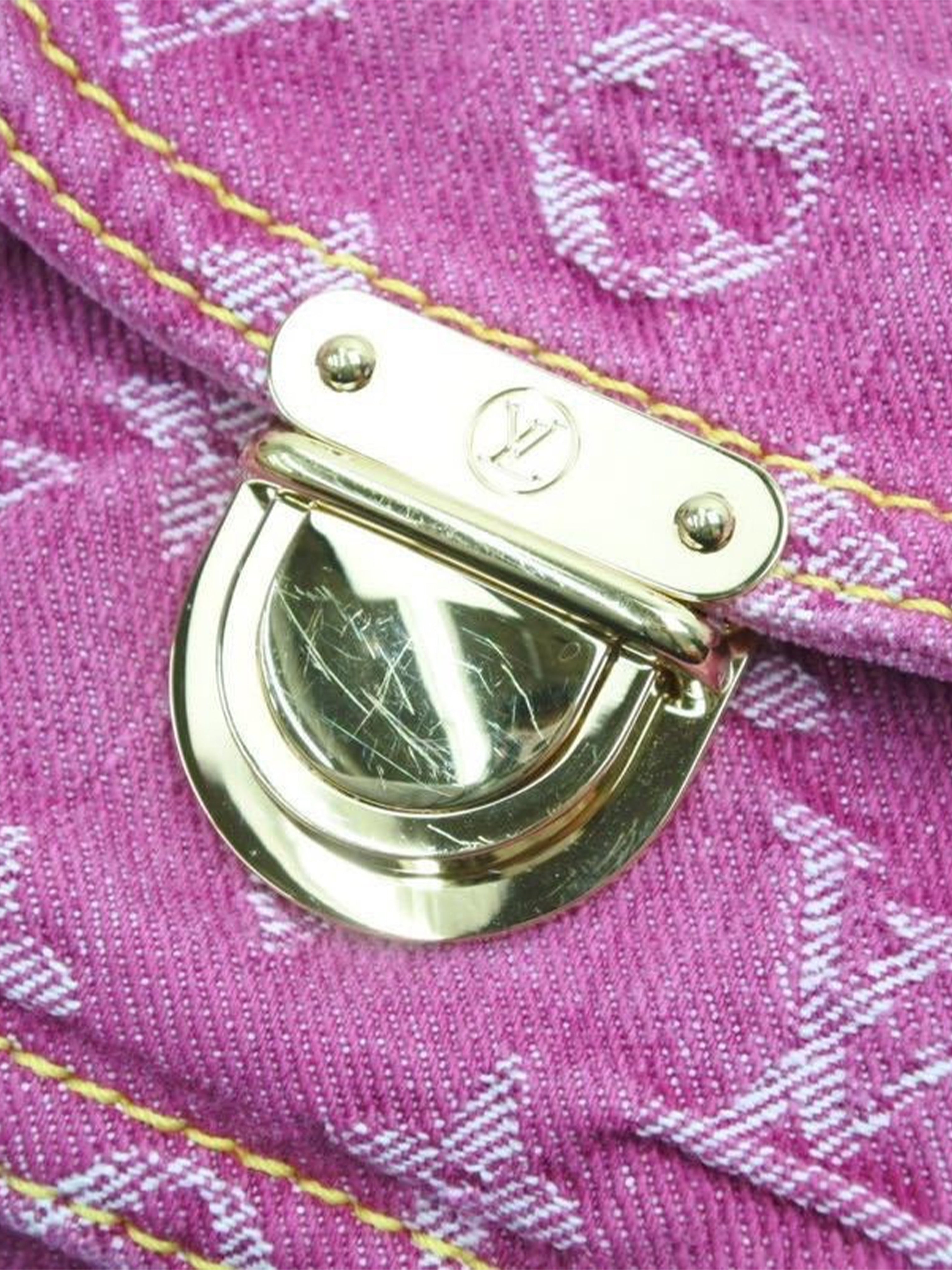 Louis Vuitton Fuchsia Monogram Denim Neo Speedy Handbag