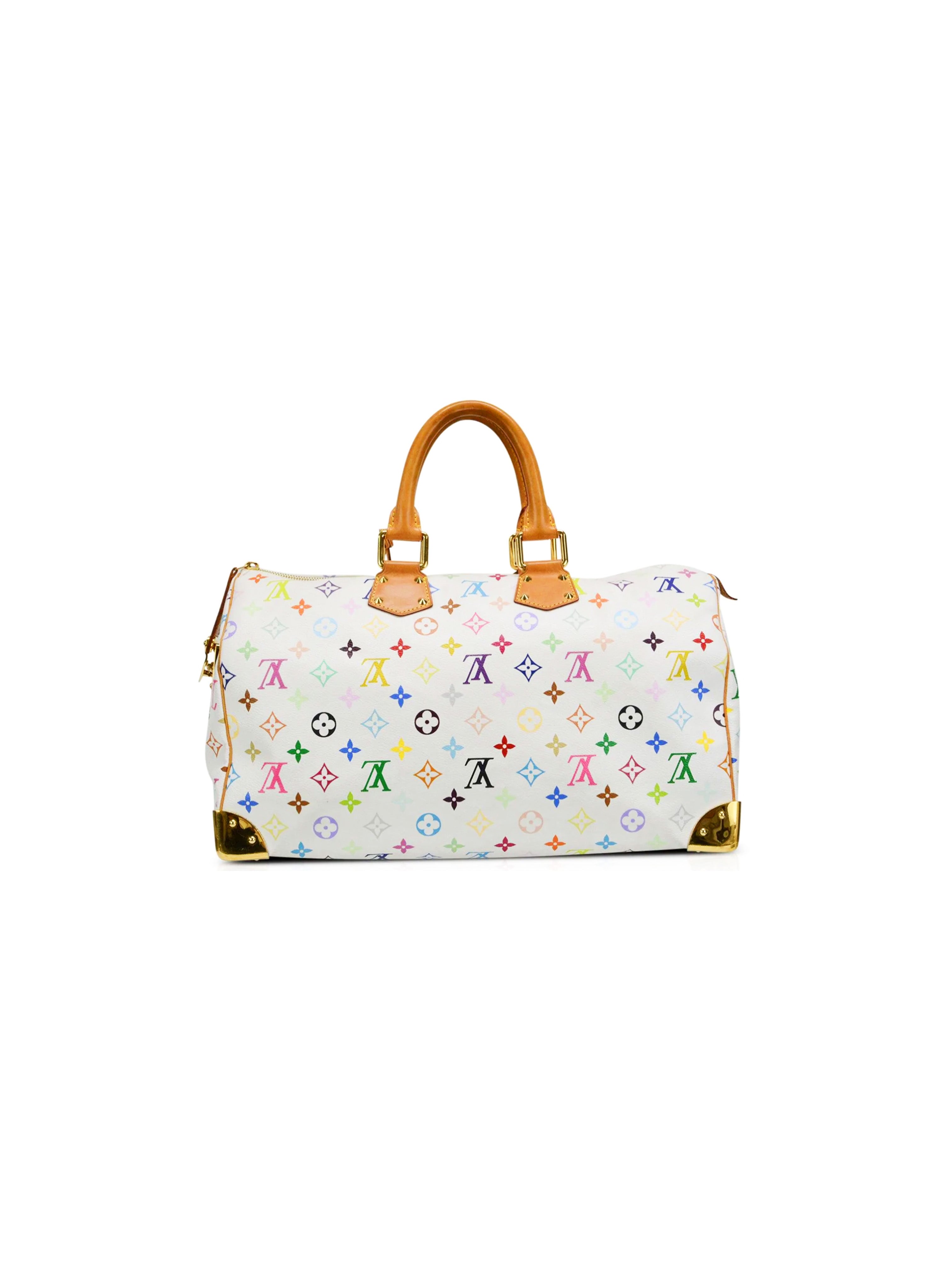 Louis Vuitton Keepall 45 Takashi Murakami White Multicolor Monogram Travel  Bag