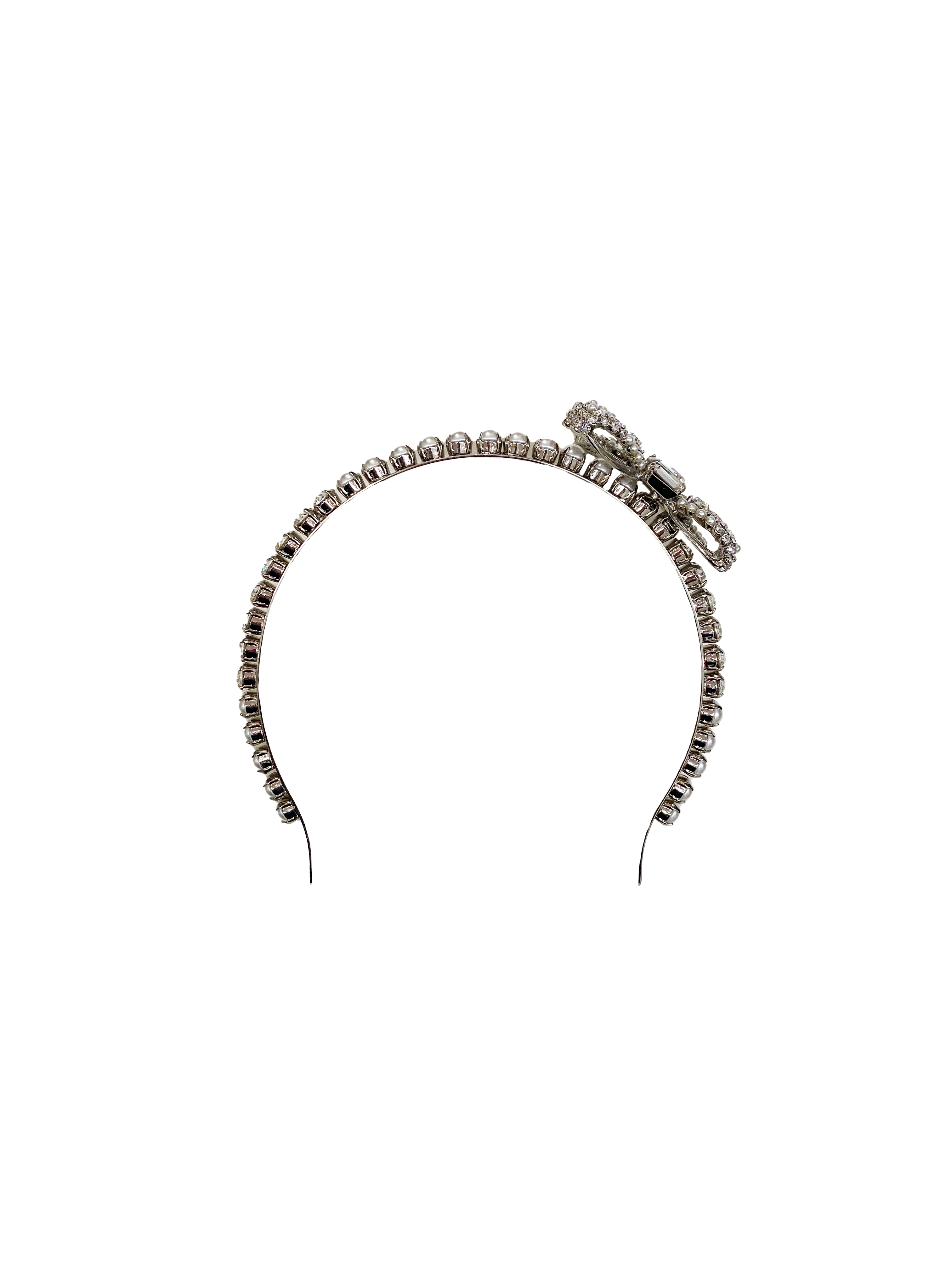 Miu Miu 2020s Crystal Bow Headband