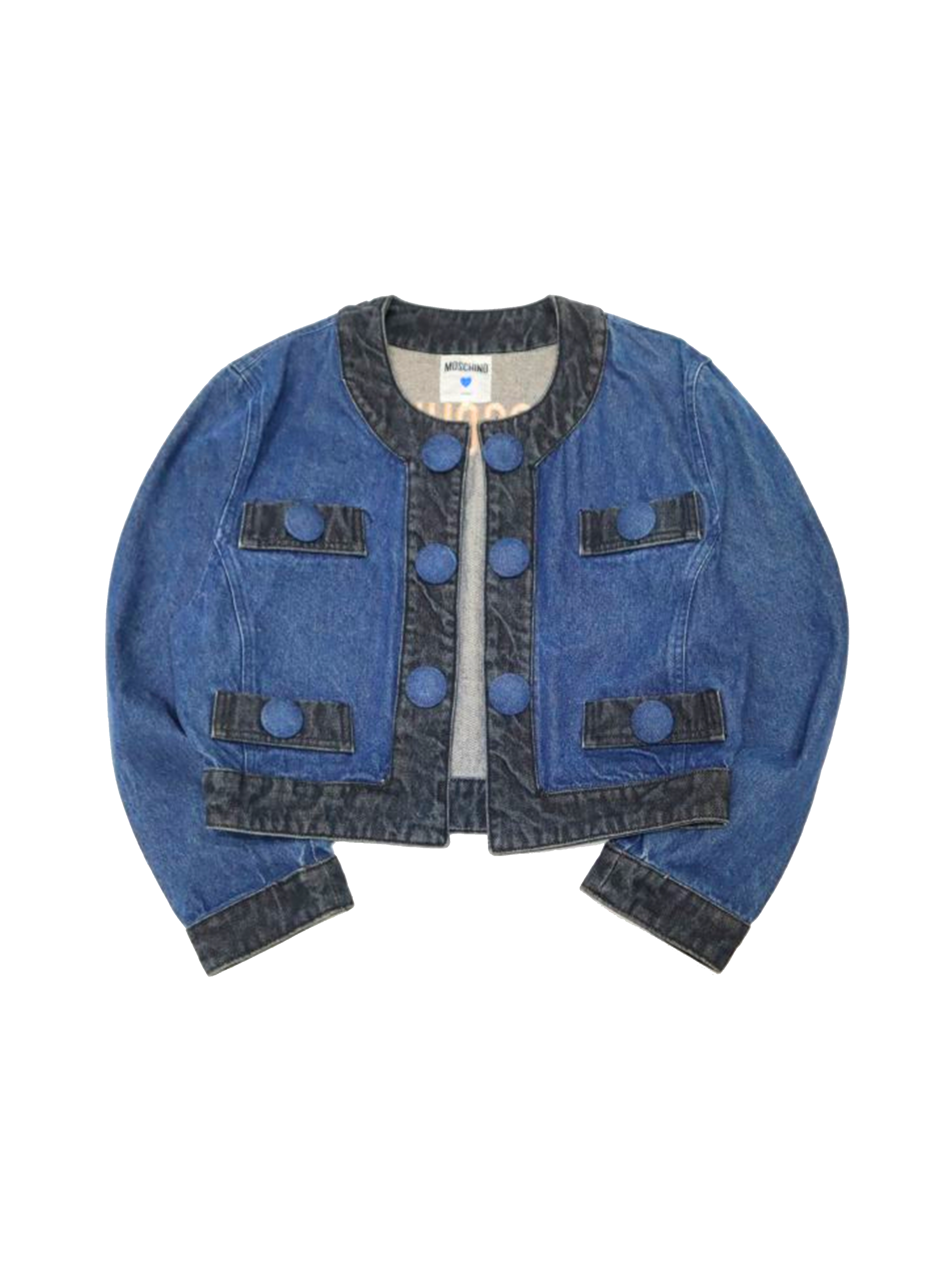 Moschino 1990s Vintage Cropped Denim Jacket