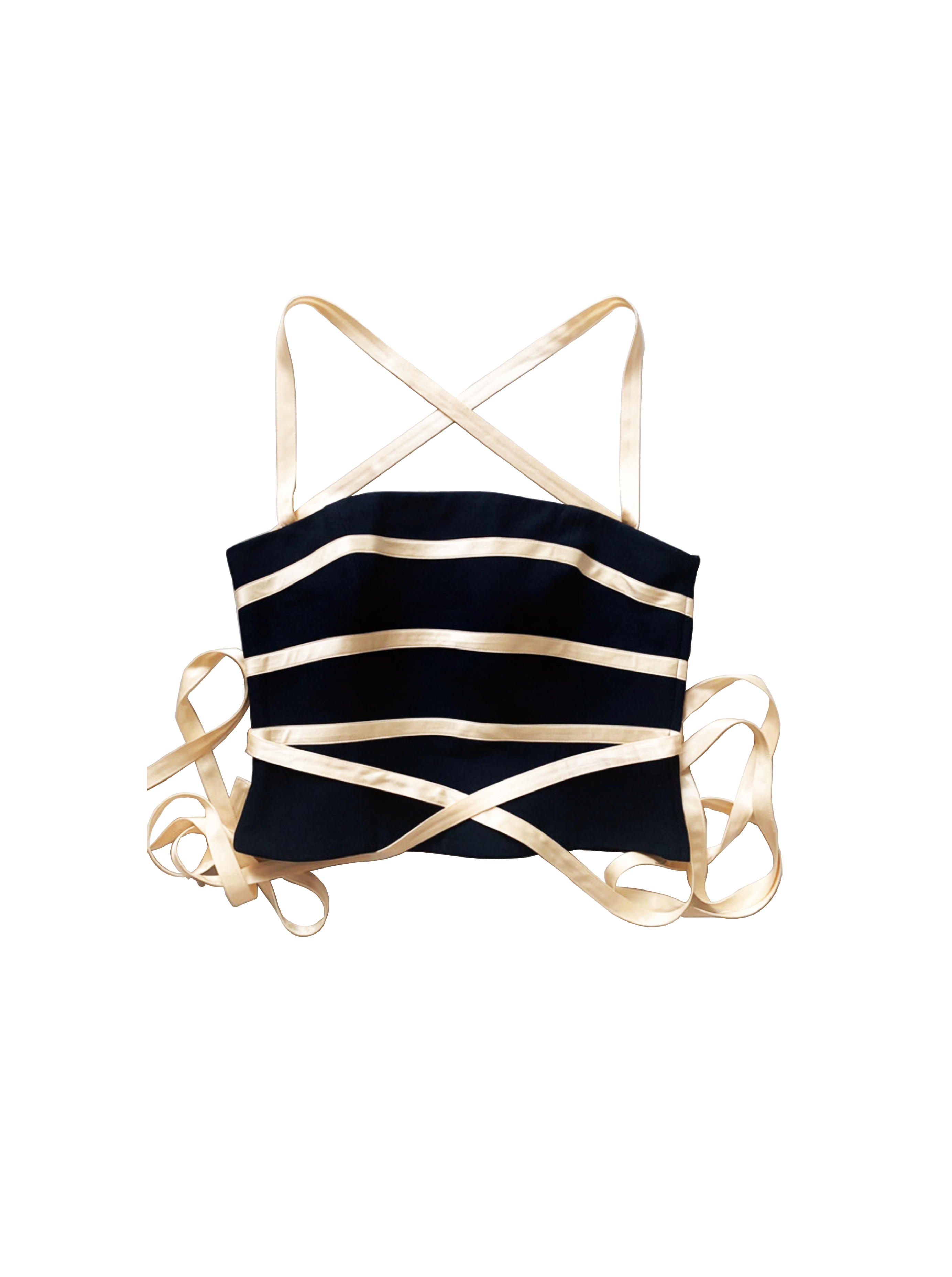 Moschino 1990s Couture Ribbon Top