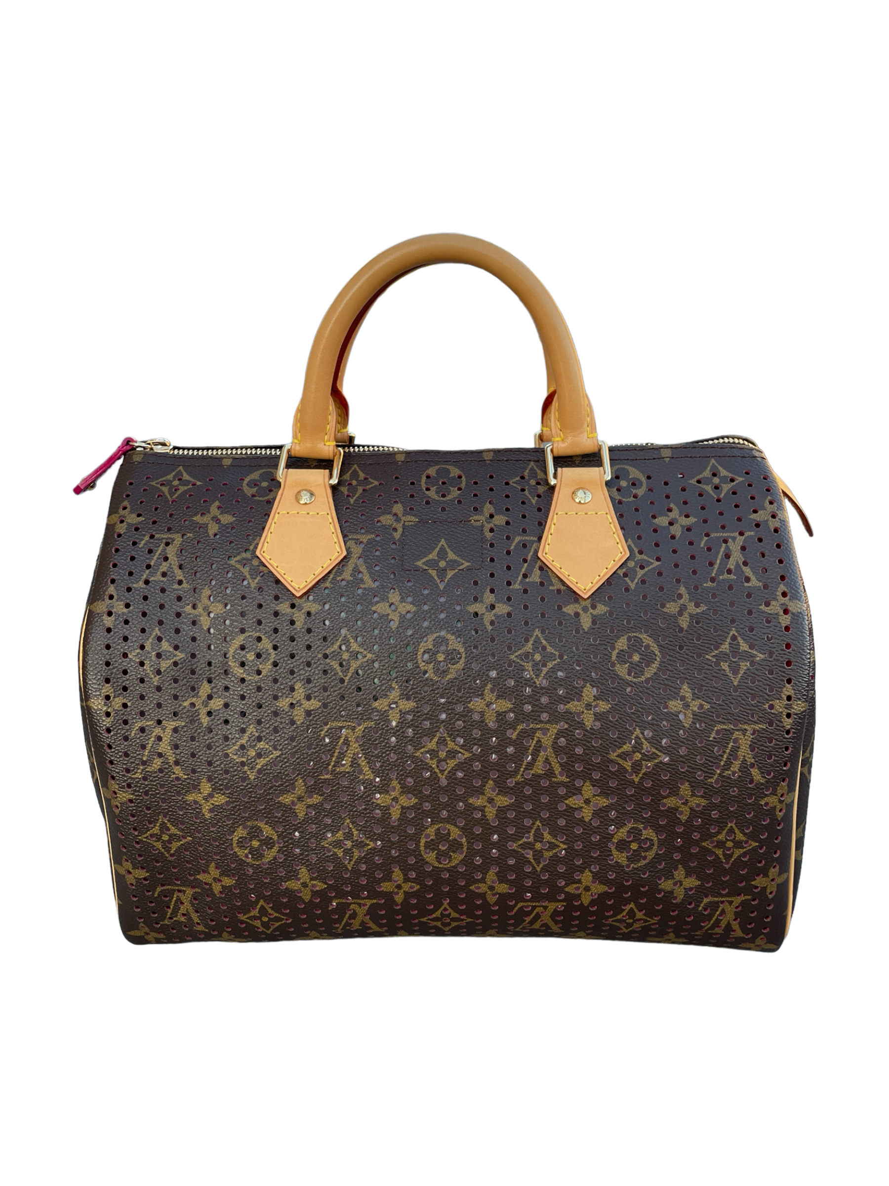 LOUIS VUITTON Perforated Canvas Pochette Accessoires 2006