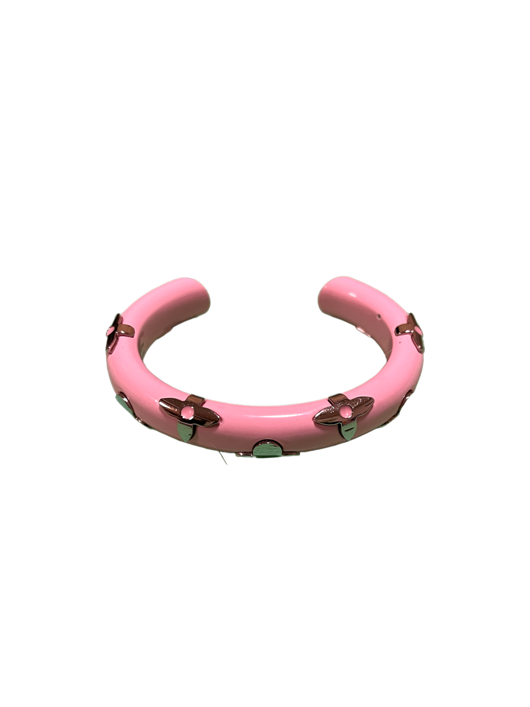 Louis Vuitton 2012 Pink Enamel Floral Bangle