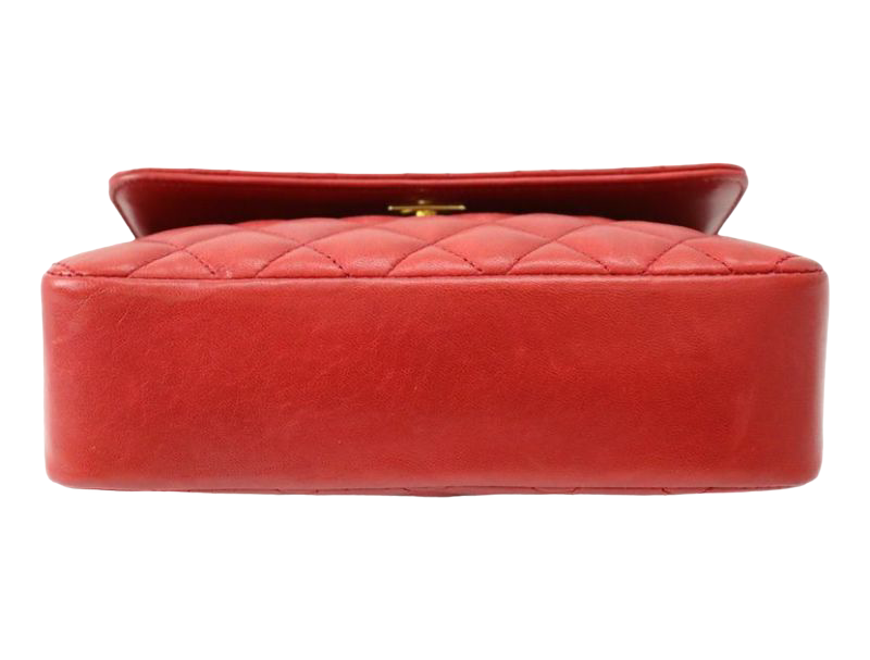 Chanel 1991 Red Matelasse Chain Shoulder Bag · INTO