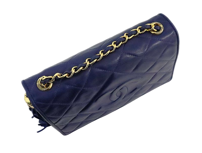 chanel bag navy blue