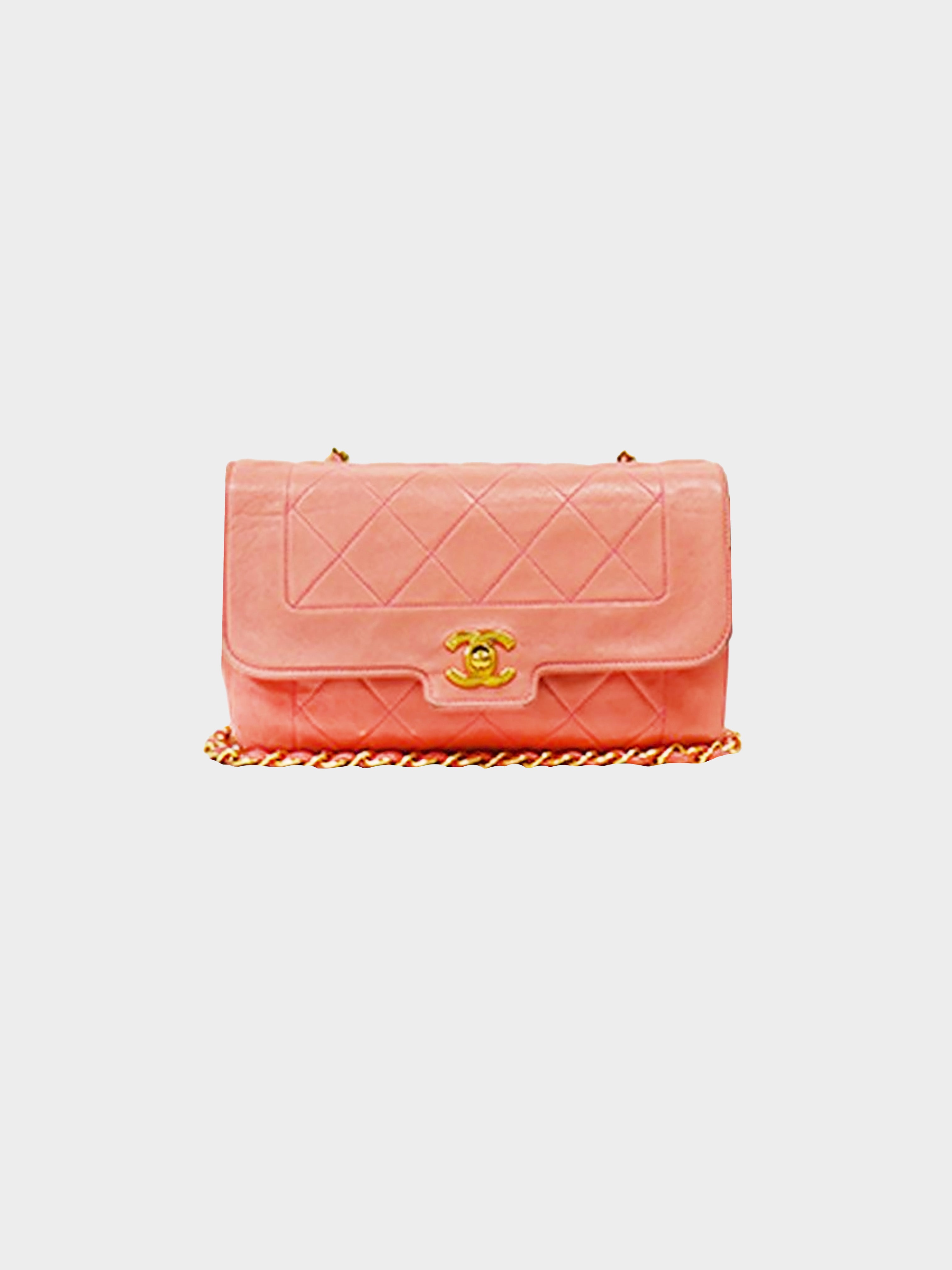 vintage chanel flap bag small pink