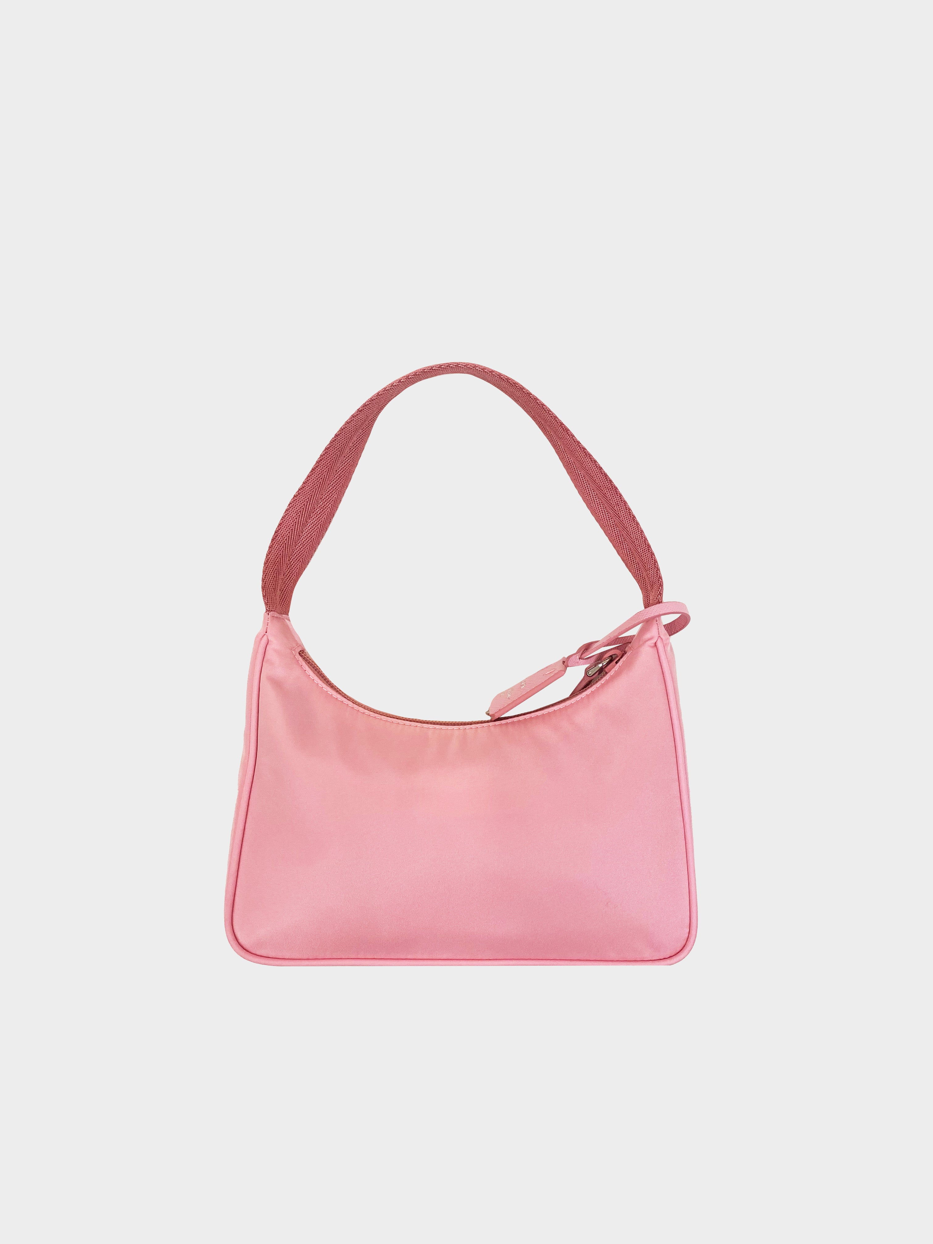 Prada Pink Re-nylon Padded Hobo Bag