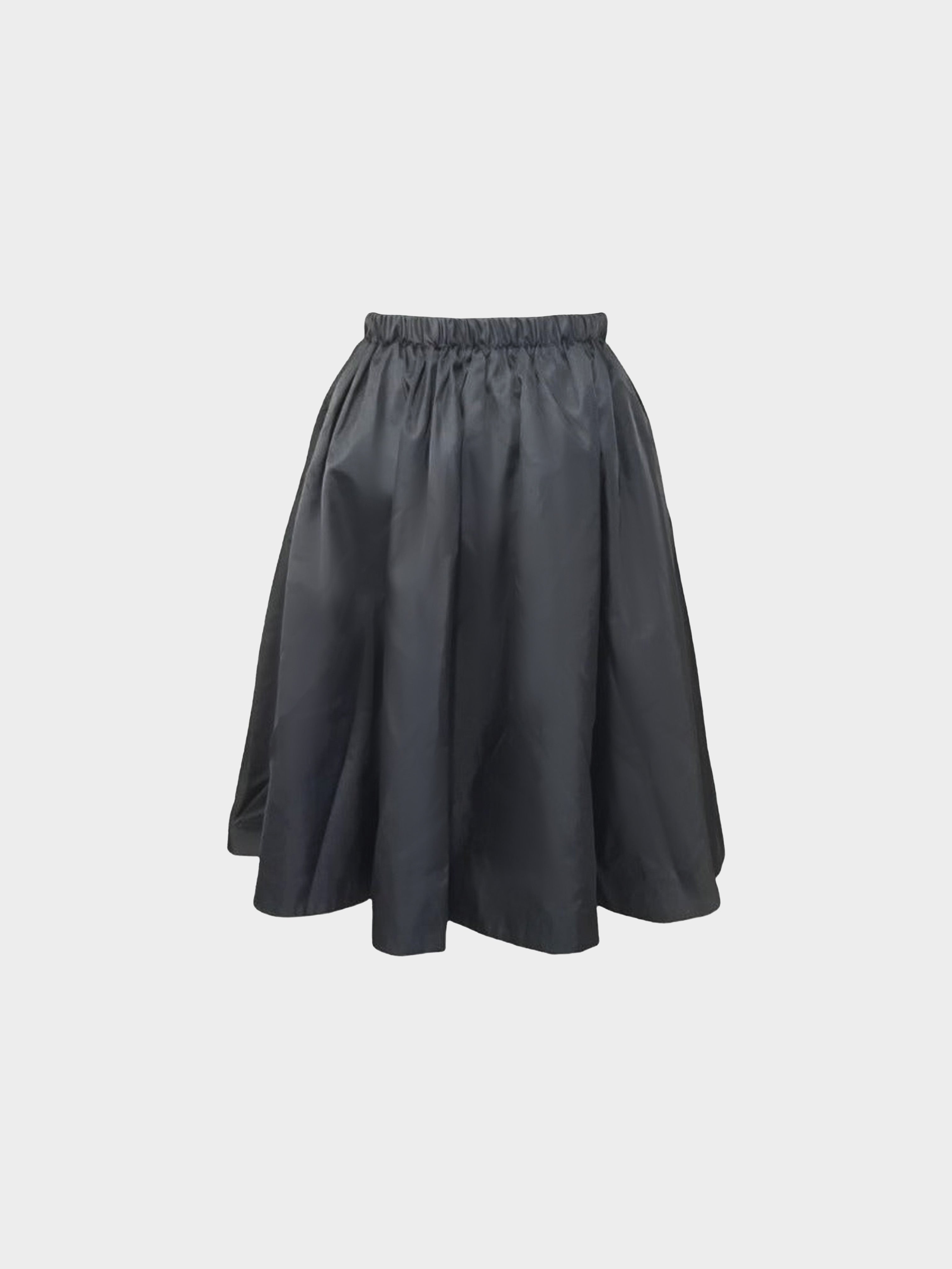Prada Fall 2016 Black Puffy Gabardine Skirt