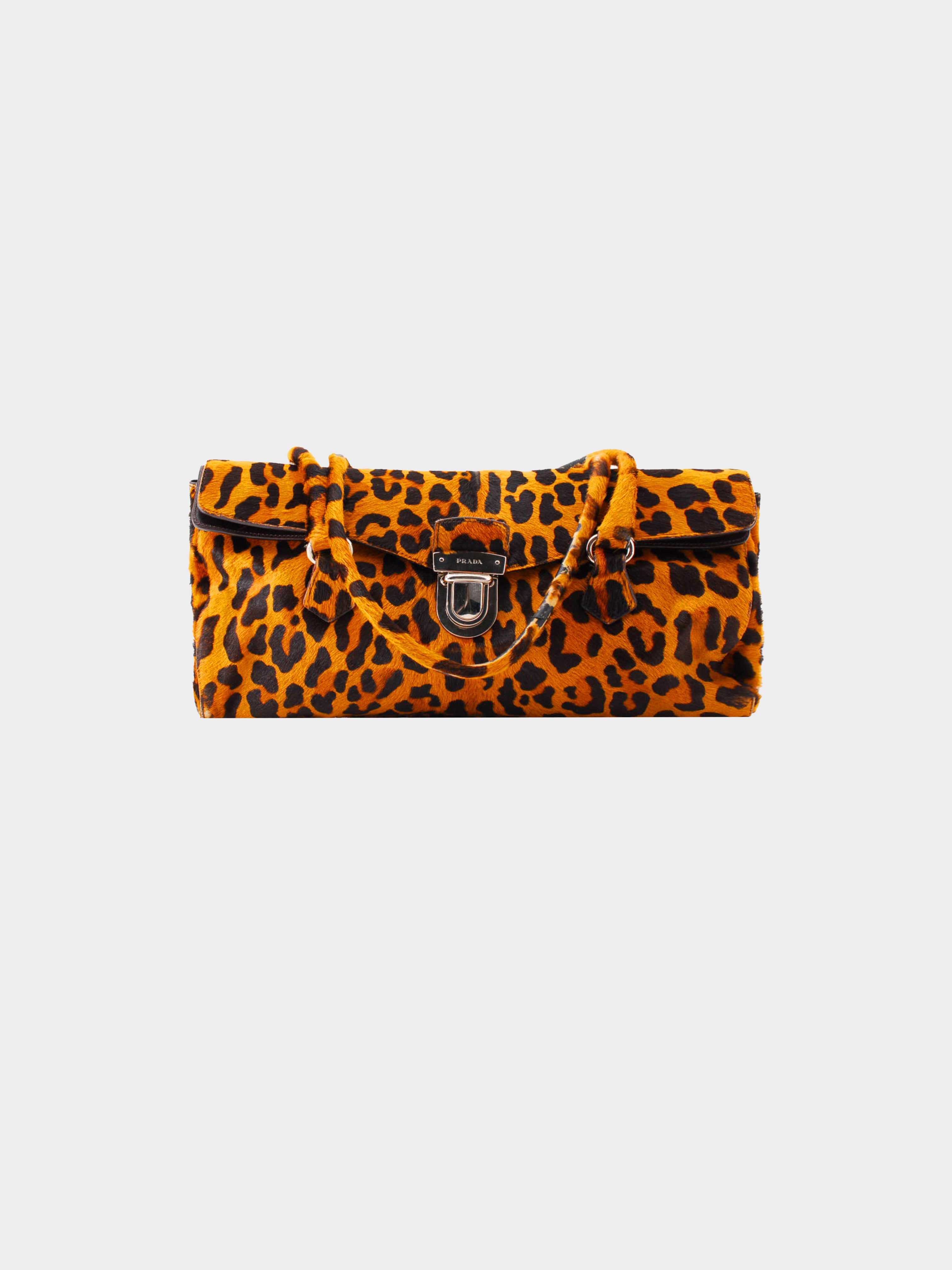 Prada 2000s Ponyhair Leopard Shoulder Bag INTO