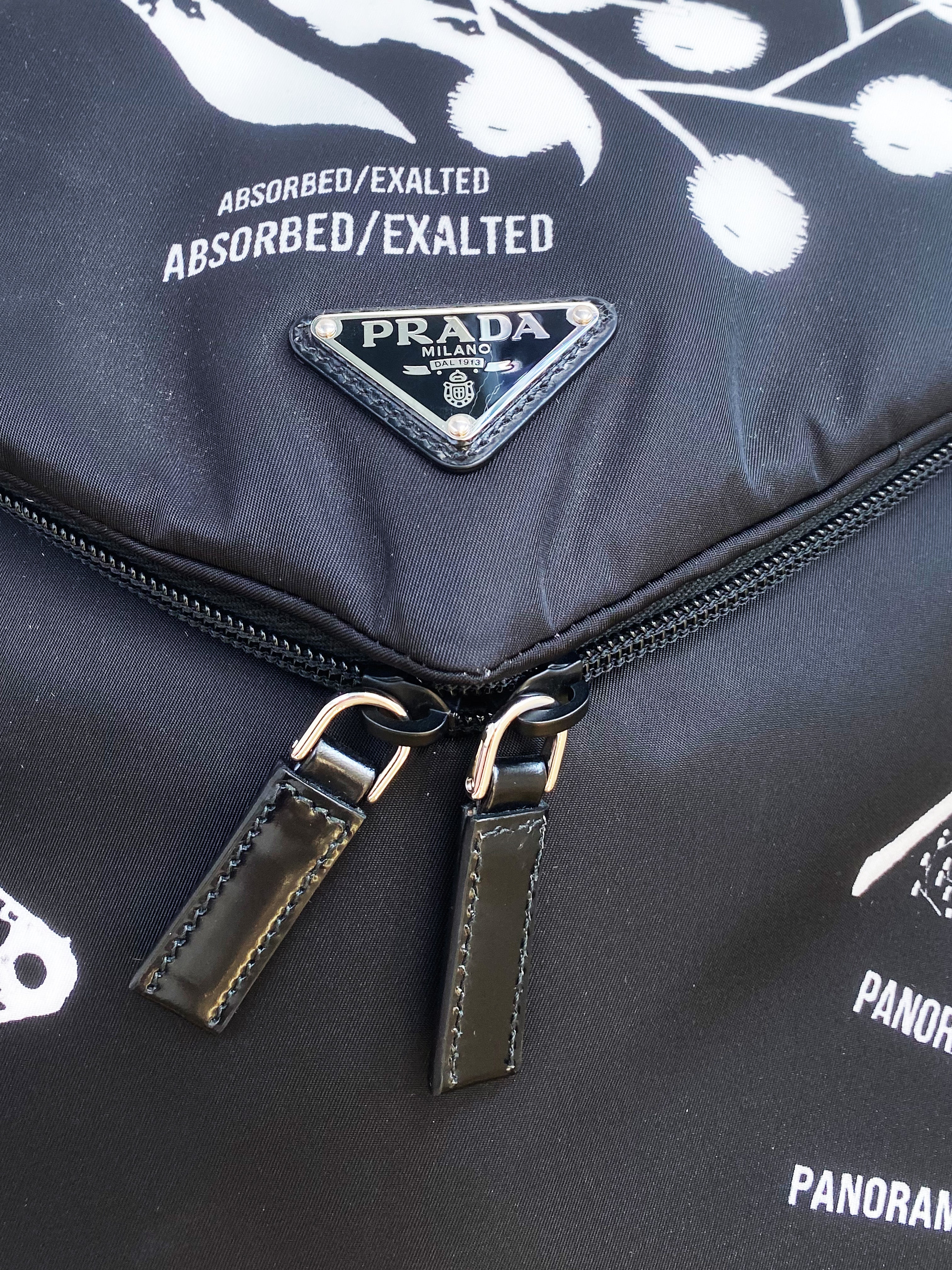 Prada SS 2021 Raf Simons Printed Nylon Signaux Backpack