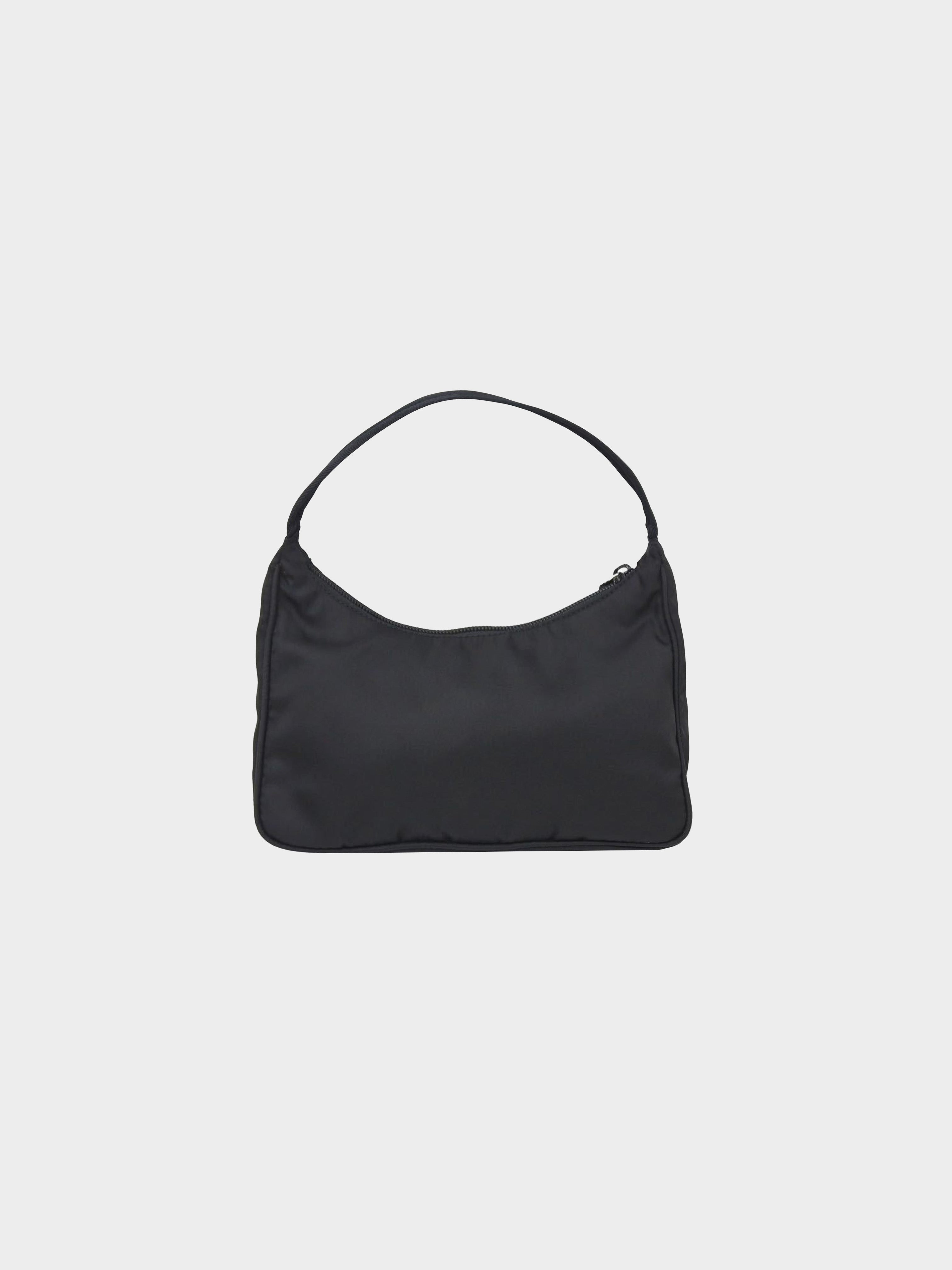 Prada 2000s Black Nylon Shoulder Bag · INTO