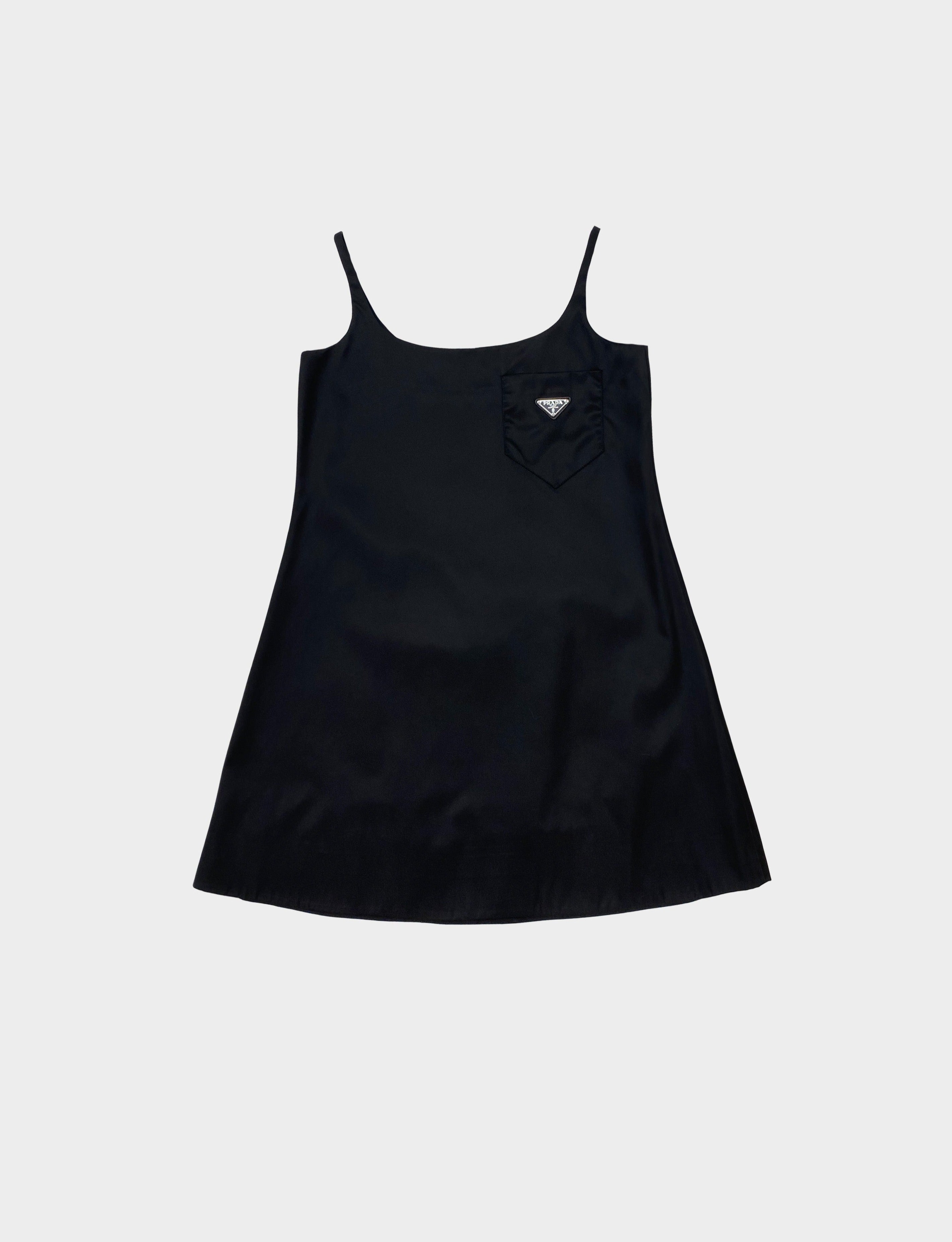 Prada Spring 2019 Black Nylon Babydoll Dress