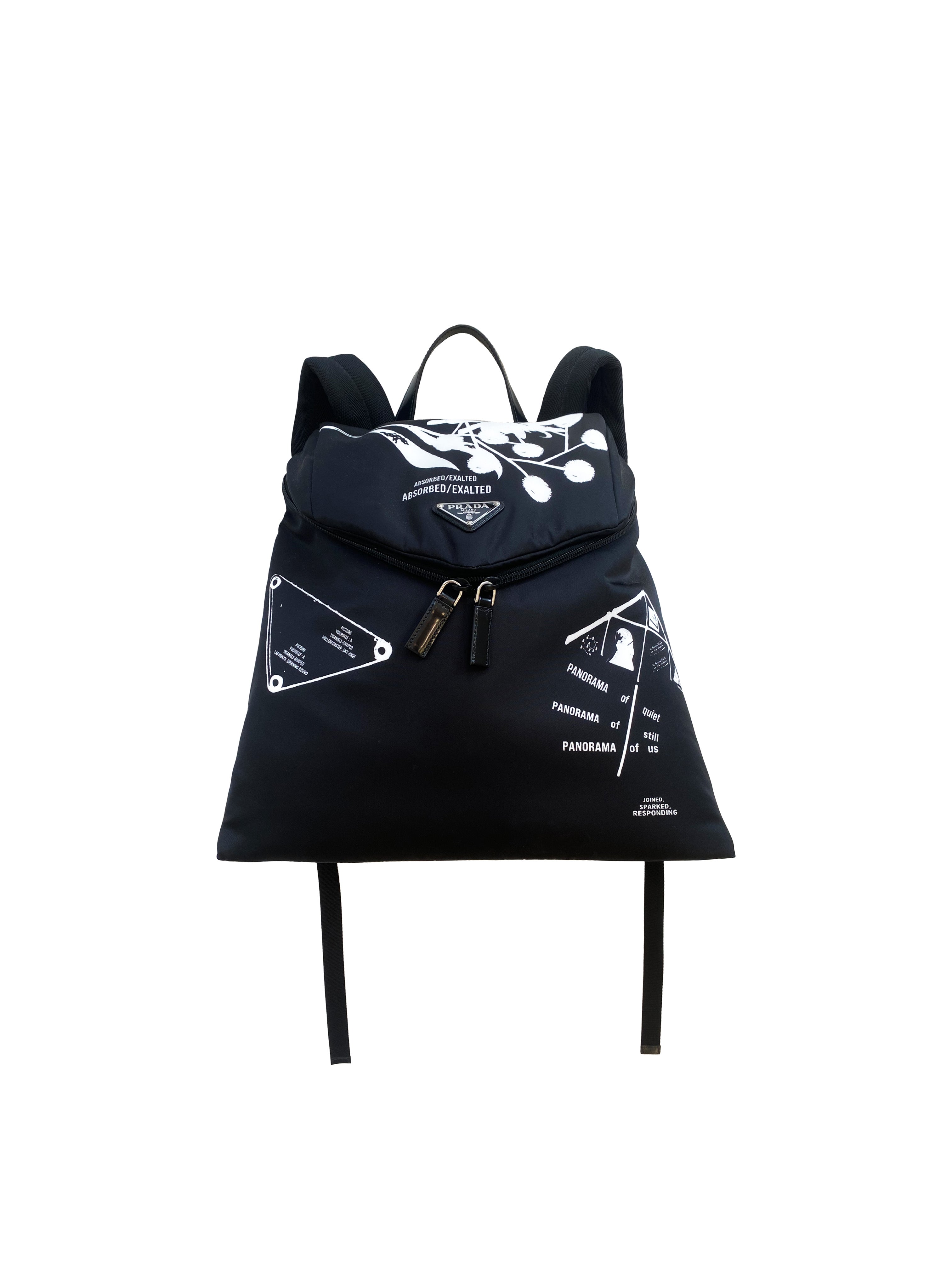 Prada SS 2021 Raf Simons Printed Nylon Signaux Backpack