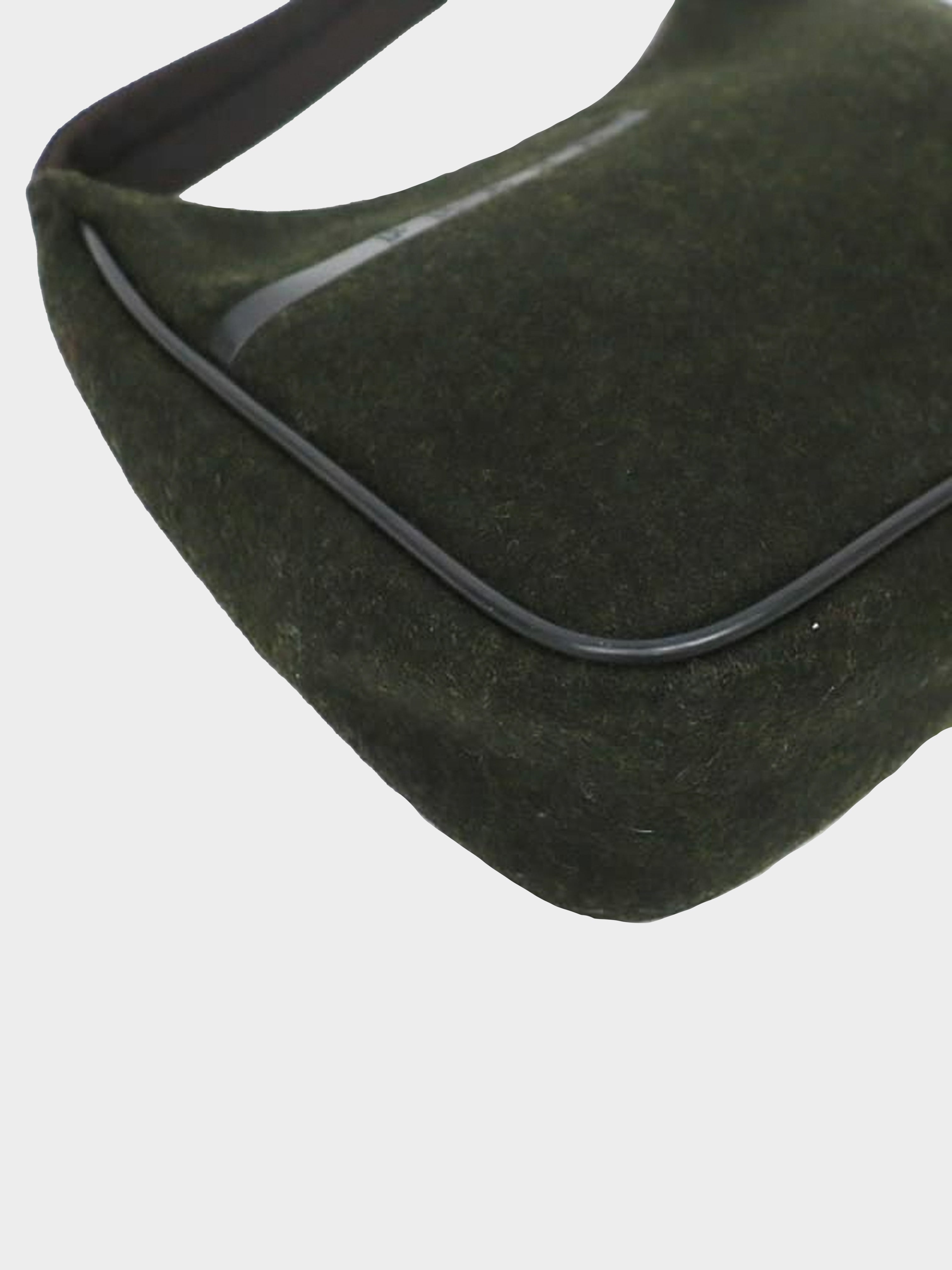 Prada 1990s Sport Olive Wool Shoulder Bag · INTO