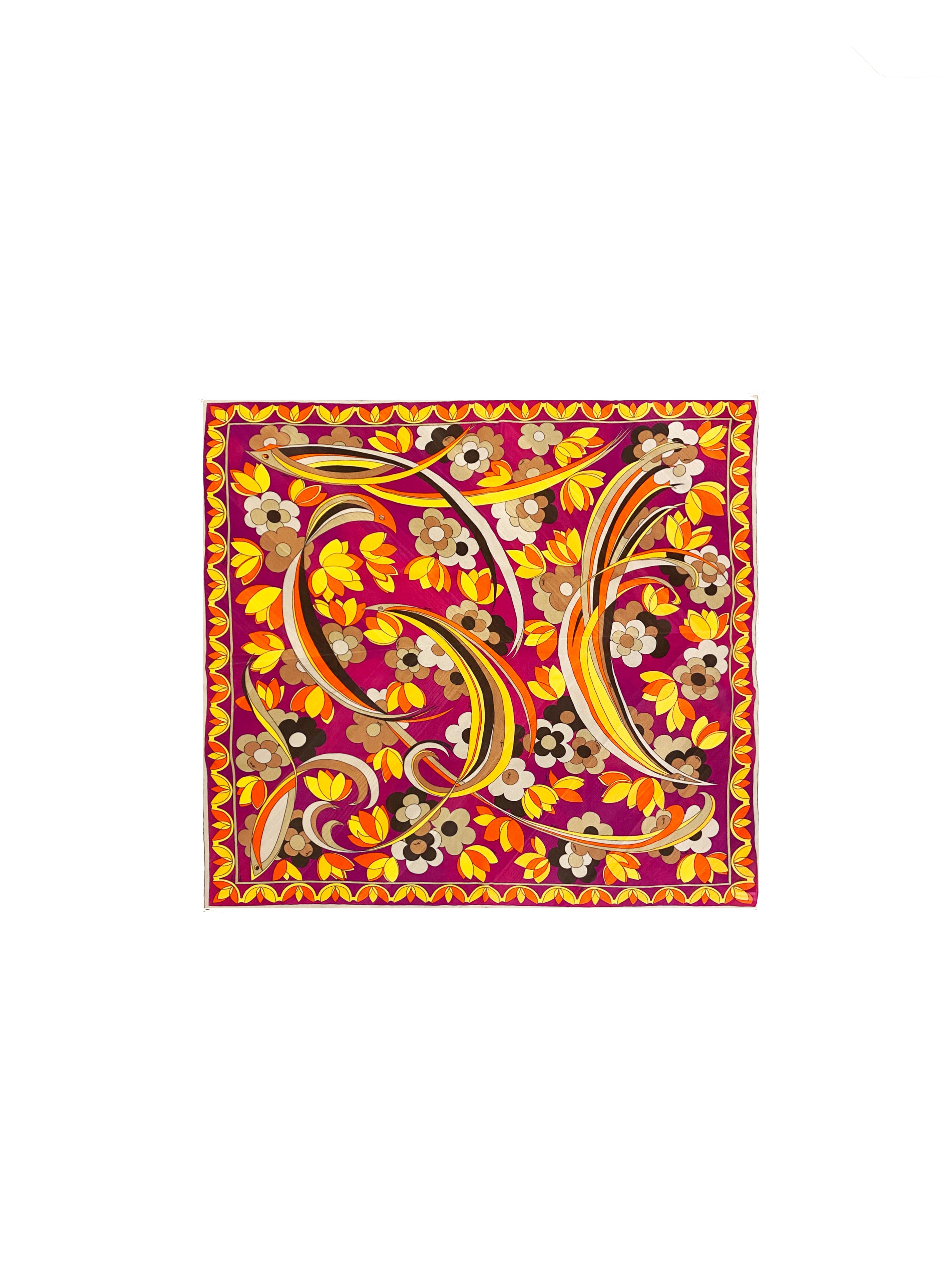 Emilio Pucci Printed silk small foulard Multiple colors ref.180202