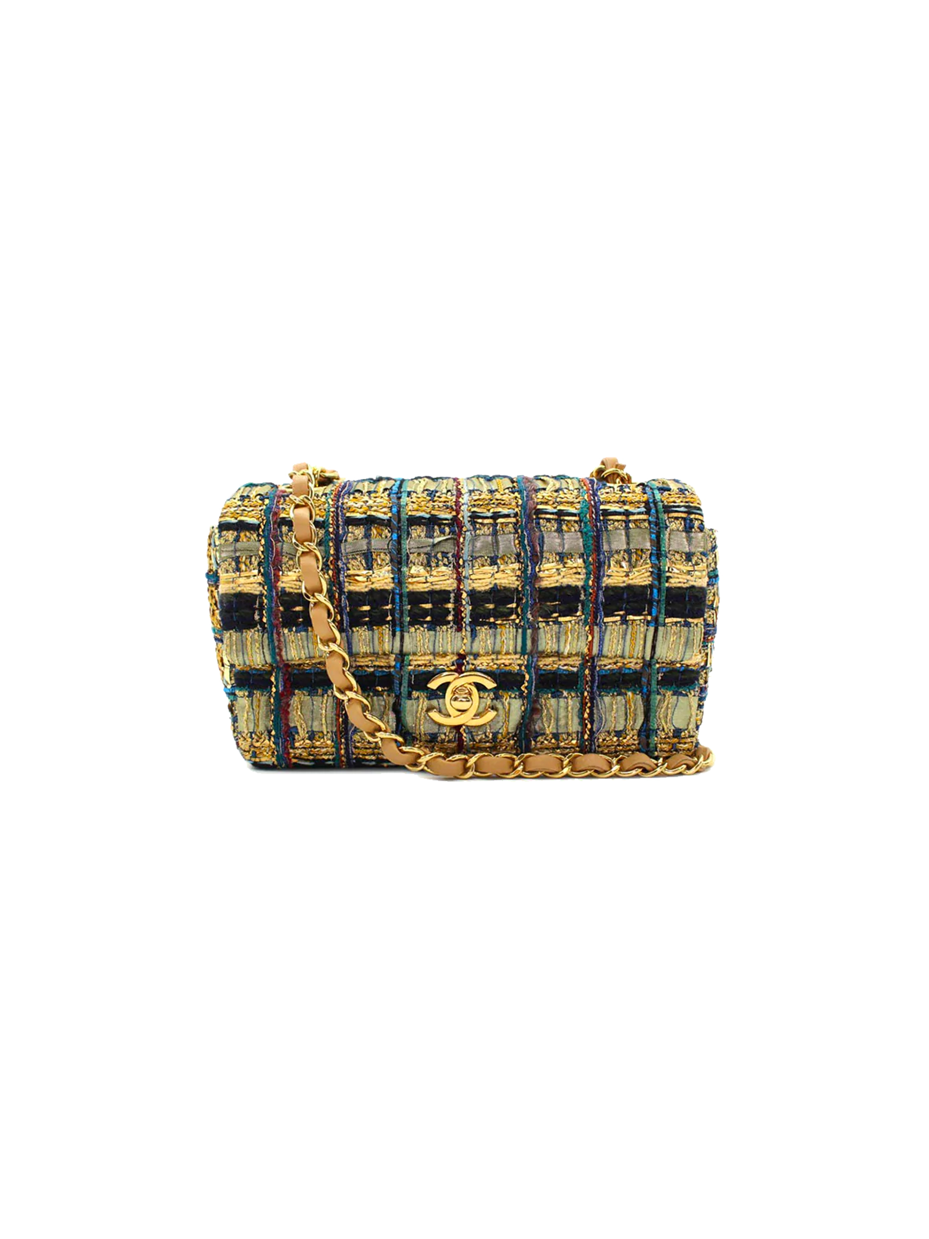 Chanel 2018 Tweed CC Filigree Clutch With Chain · INTO