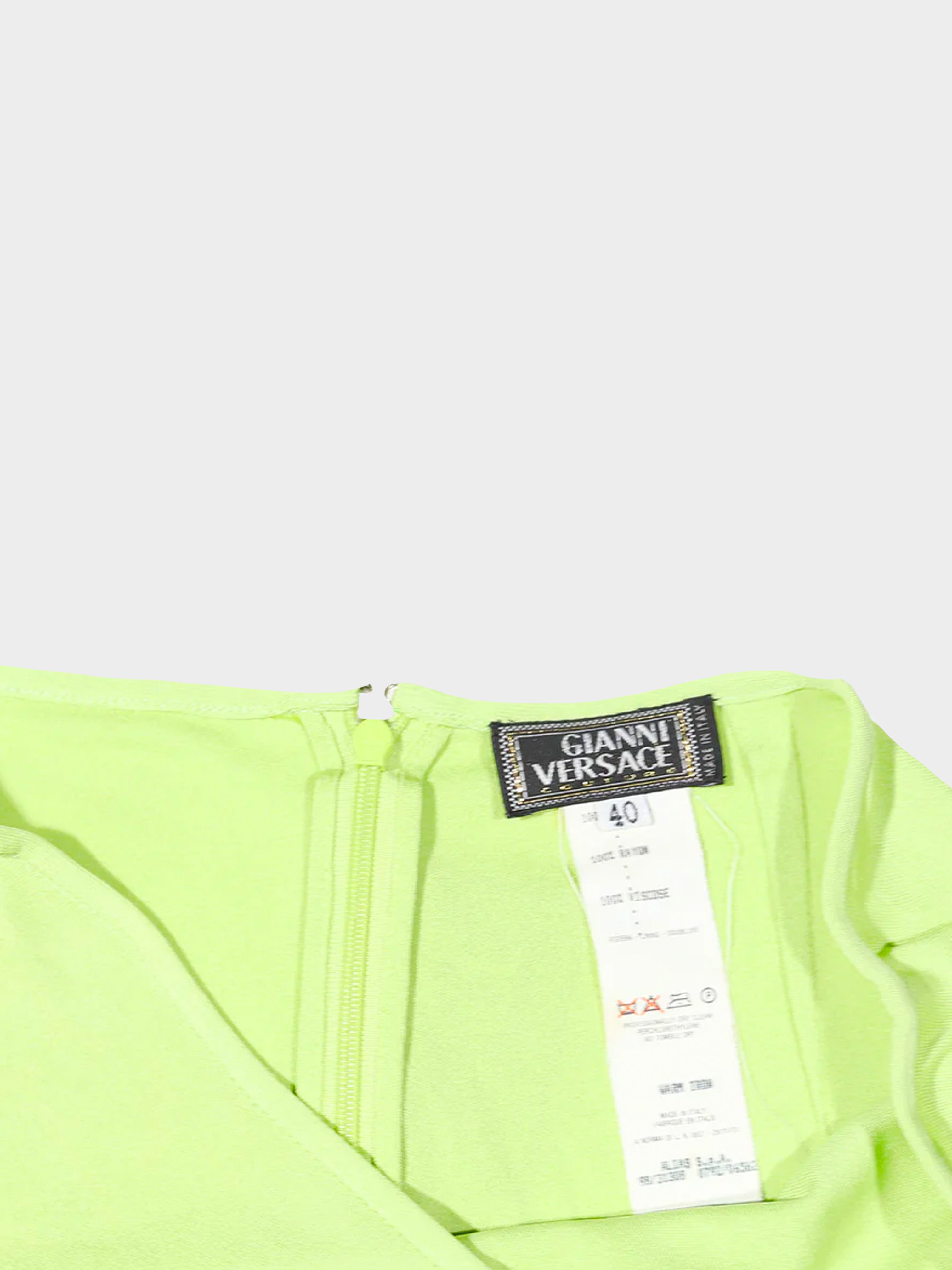 Gianni Versace SS 1998 Neon Green Skirt