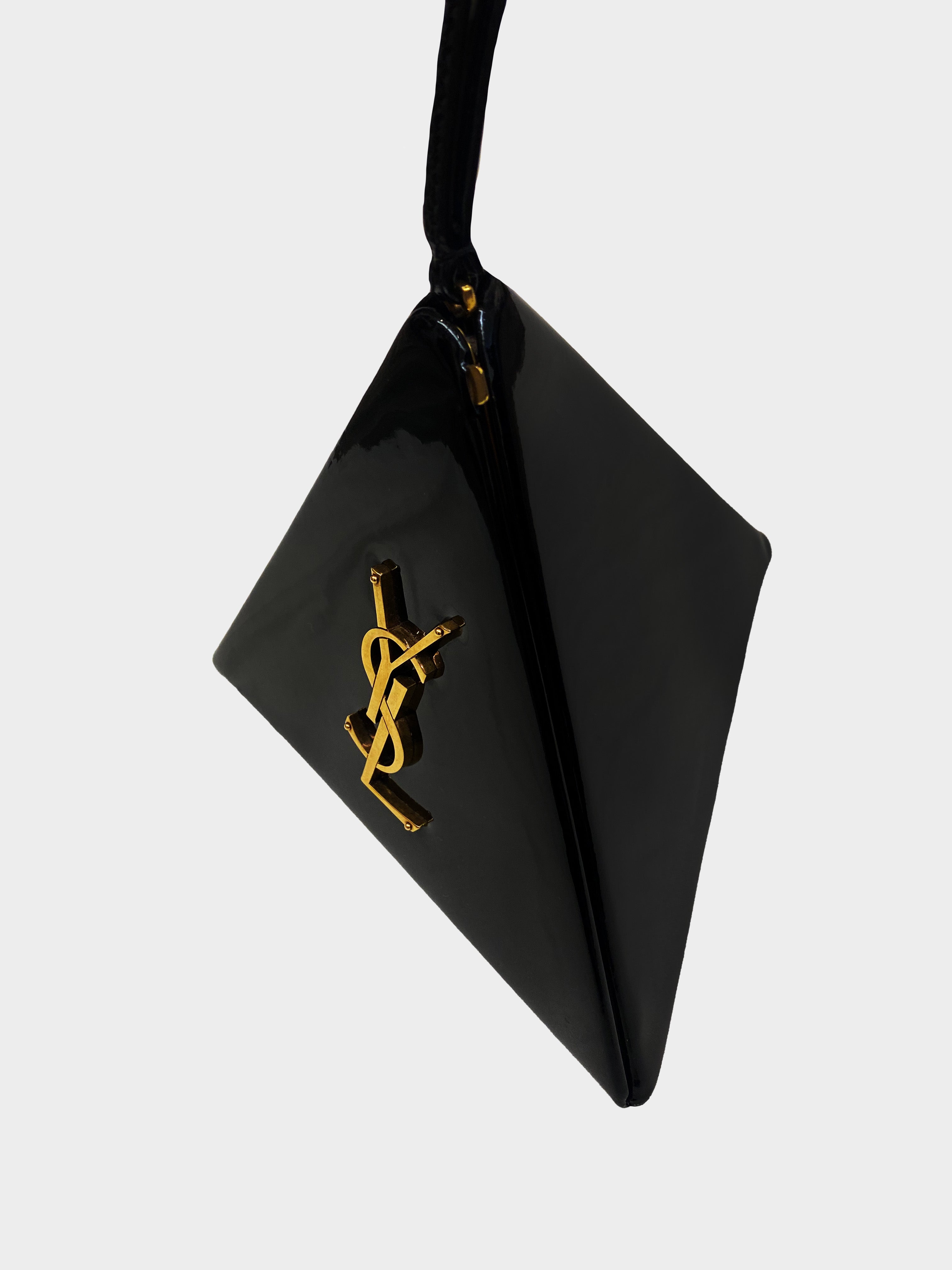 Saint Laurent Fall 2018 Patent Leather Pyramid Bag