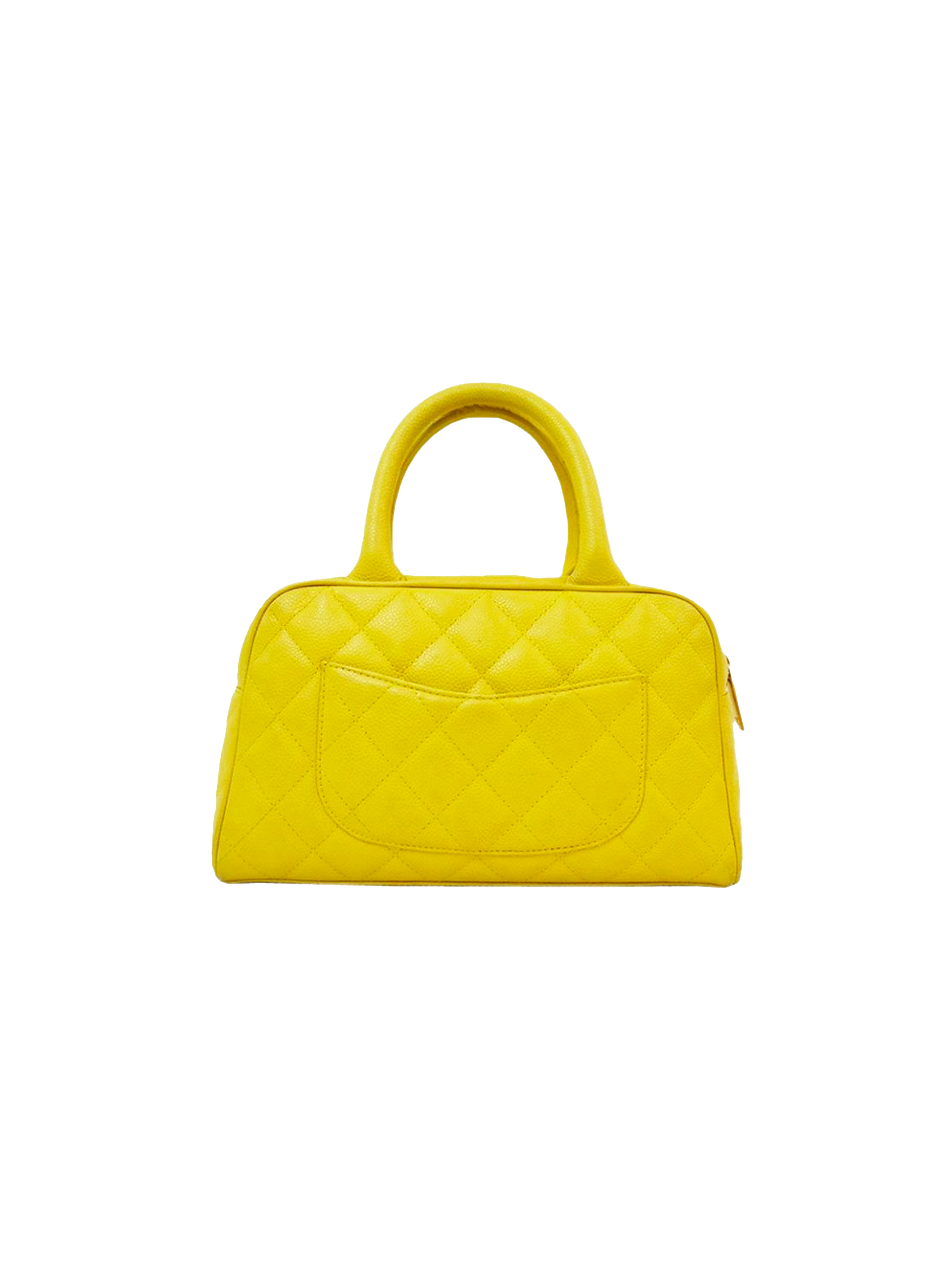 Chanel 2005 Yellow Caviar Bowling Bag · INTO