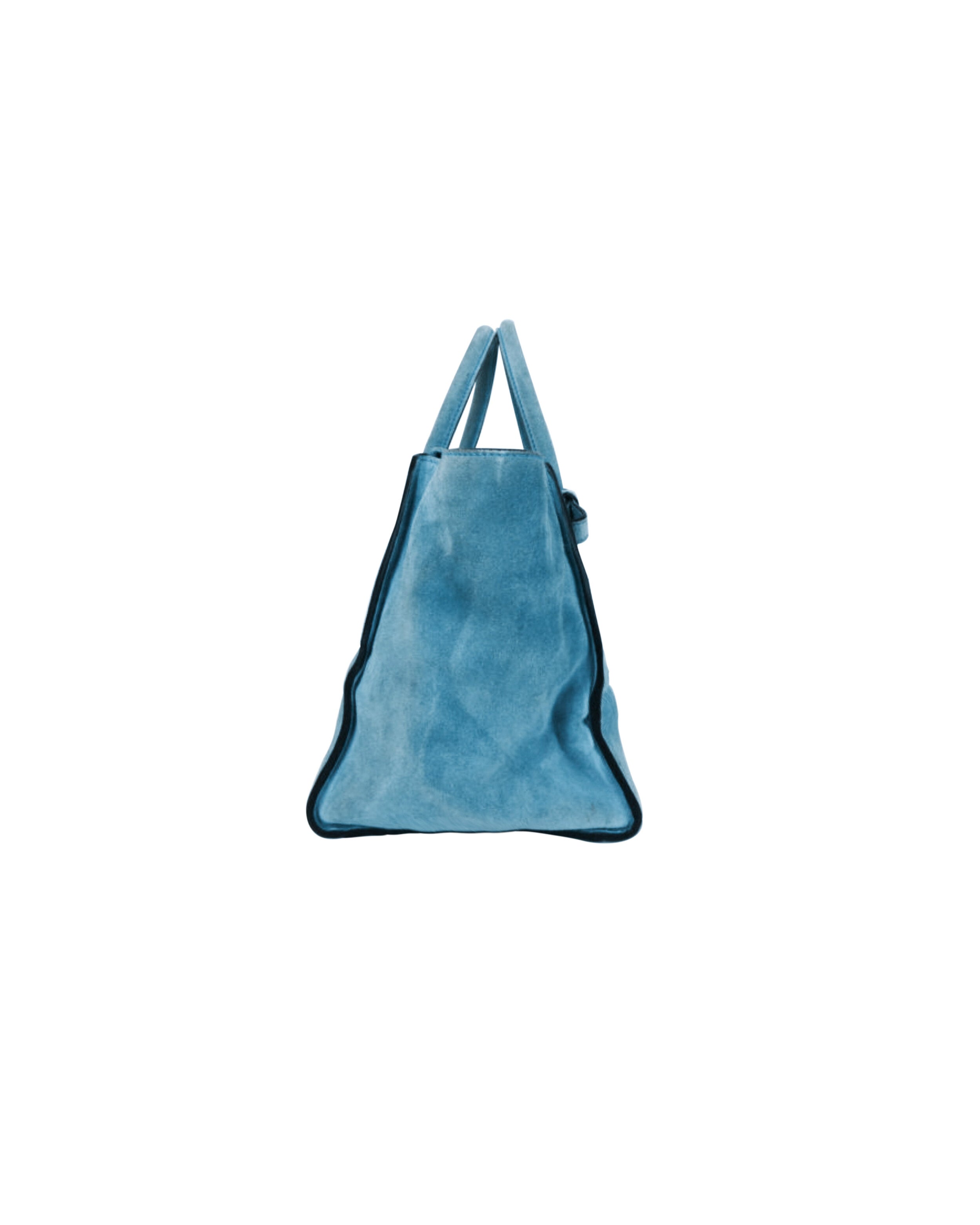 Prada 2000s Suede Blue Tote Bag