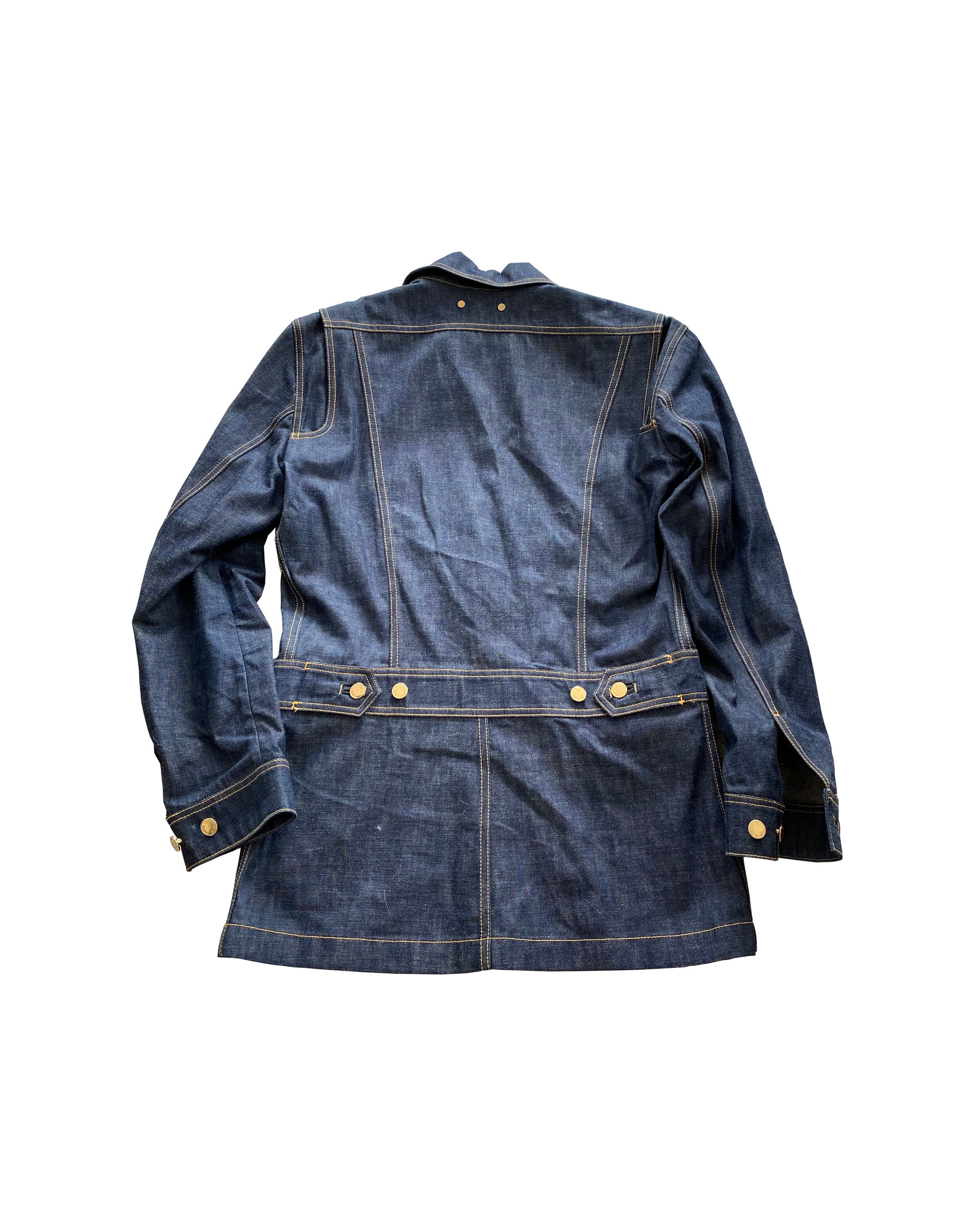 Louis Vuitton 2000s Dark Denim Military Rare Jacket