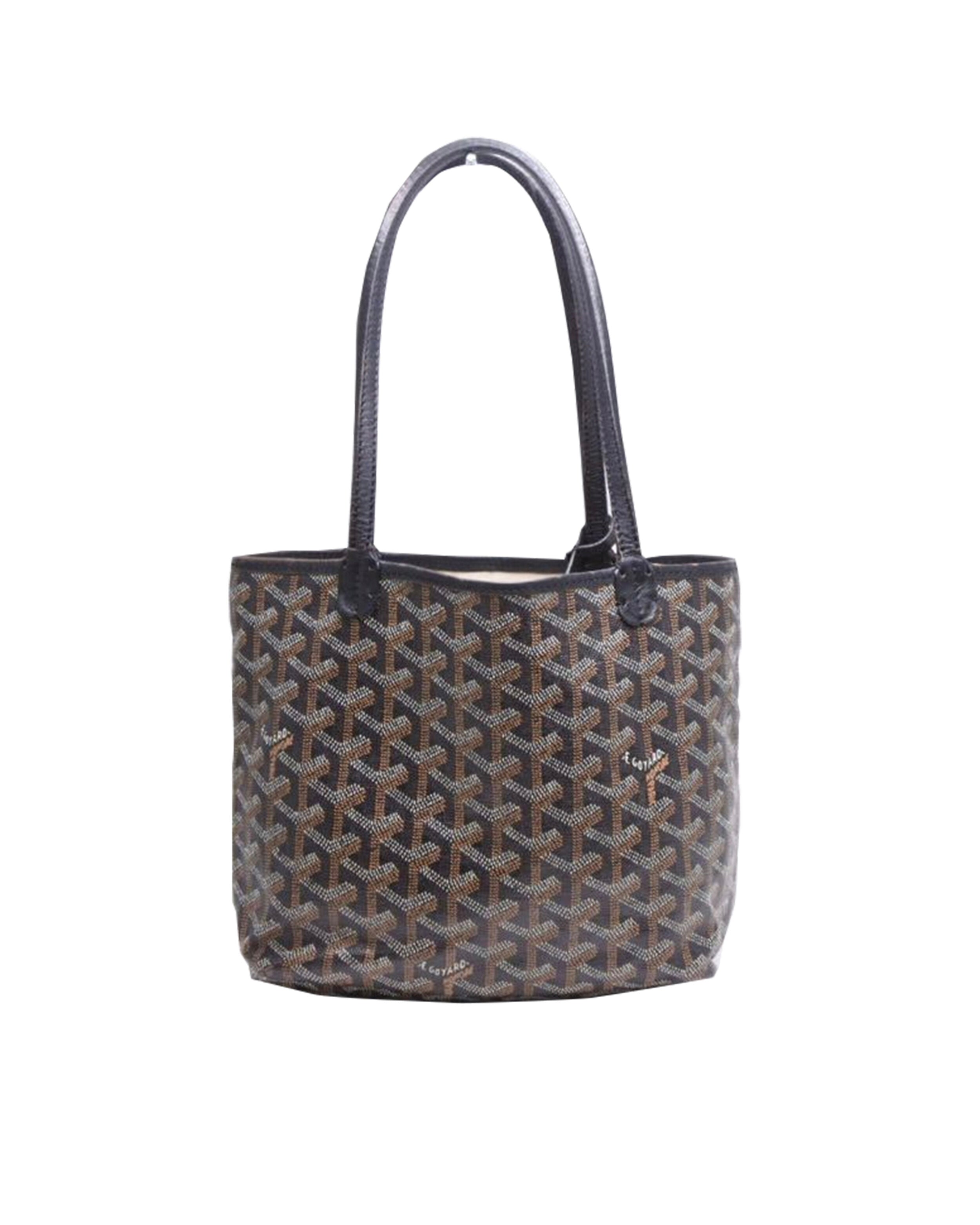 Goyard 2000s Junior Saint Louis Mini Black Tote · INTO