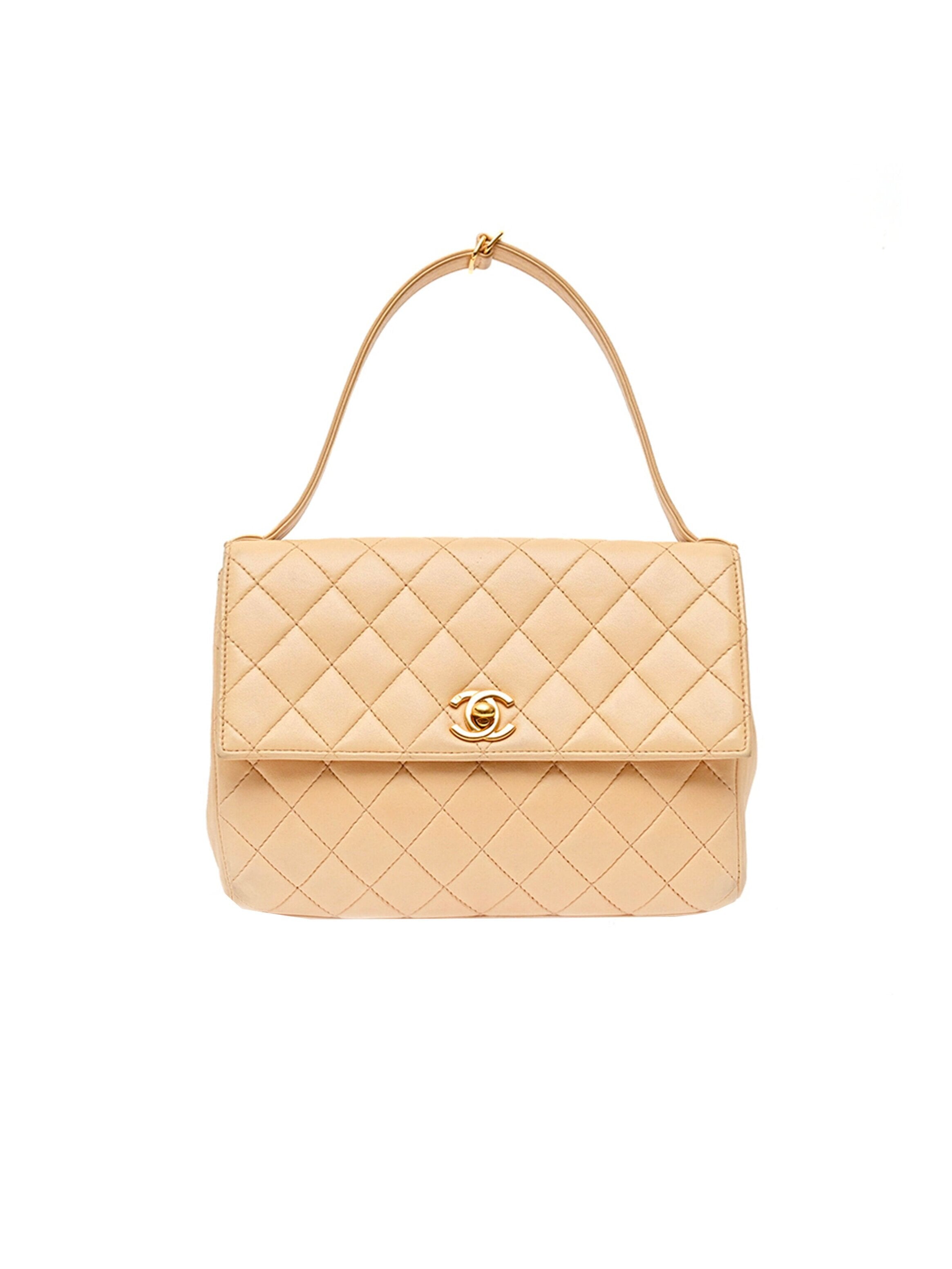 Chanel 2000s Beige Small Leather Matresse 5s Handbag · INTO