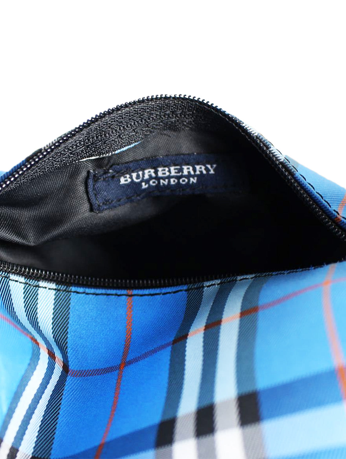 Burberry 2000s Blue Check Mini Nylon Bag · INTO