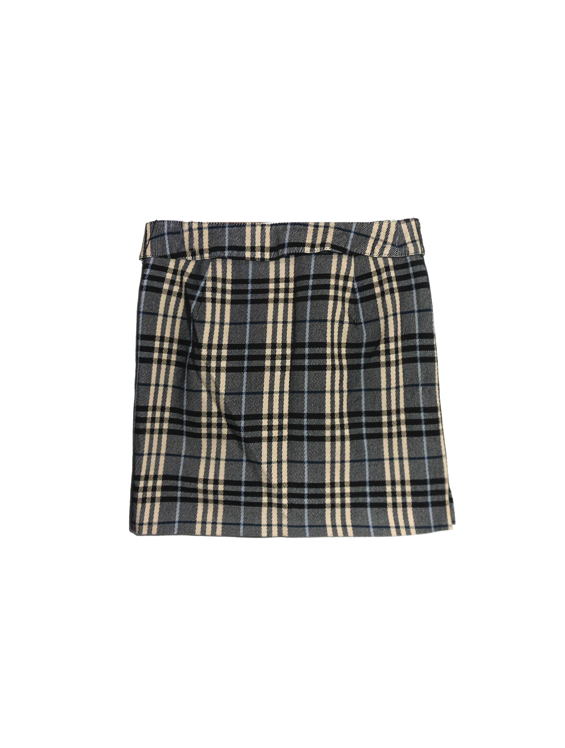 Burberry 2000s Blue Label Gray Check Skirt