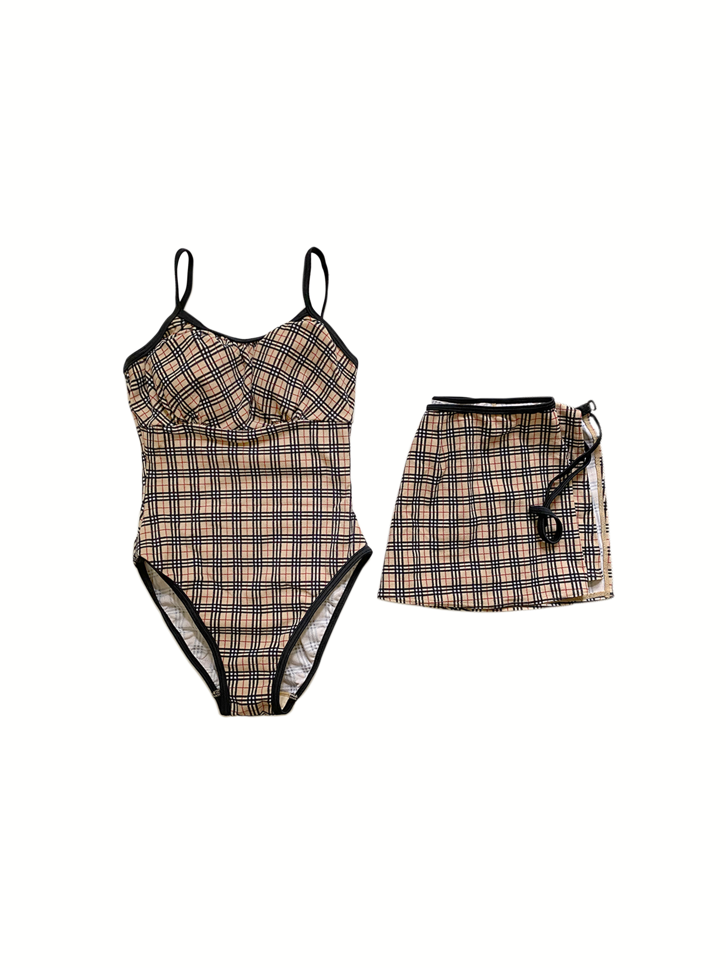 Burberry 2000s Beige Swimsuit Set