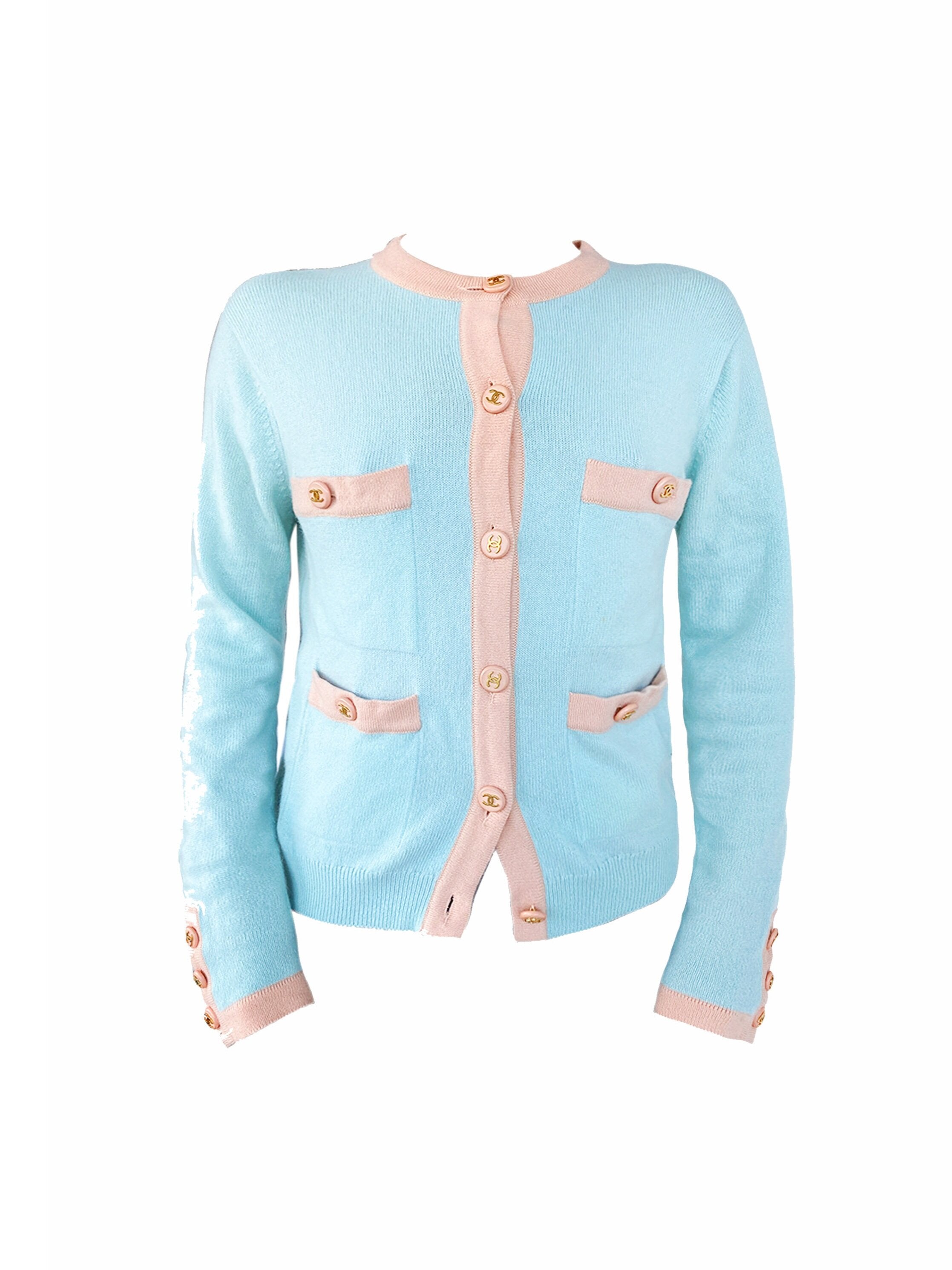 Chanel blue shop cardigan