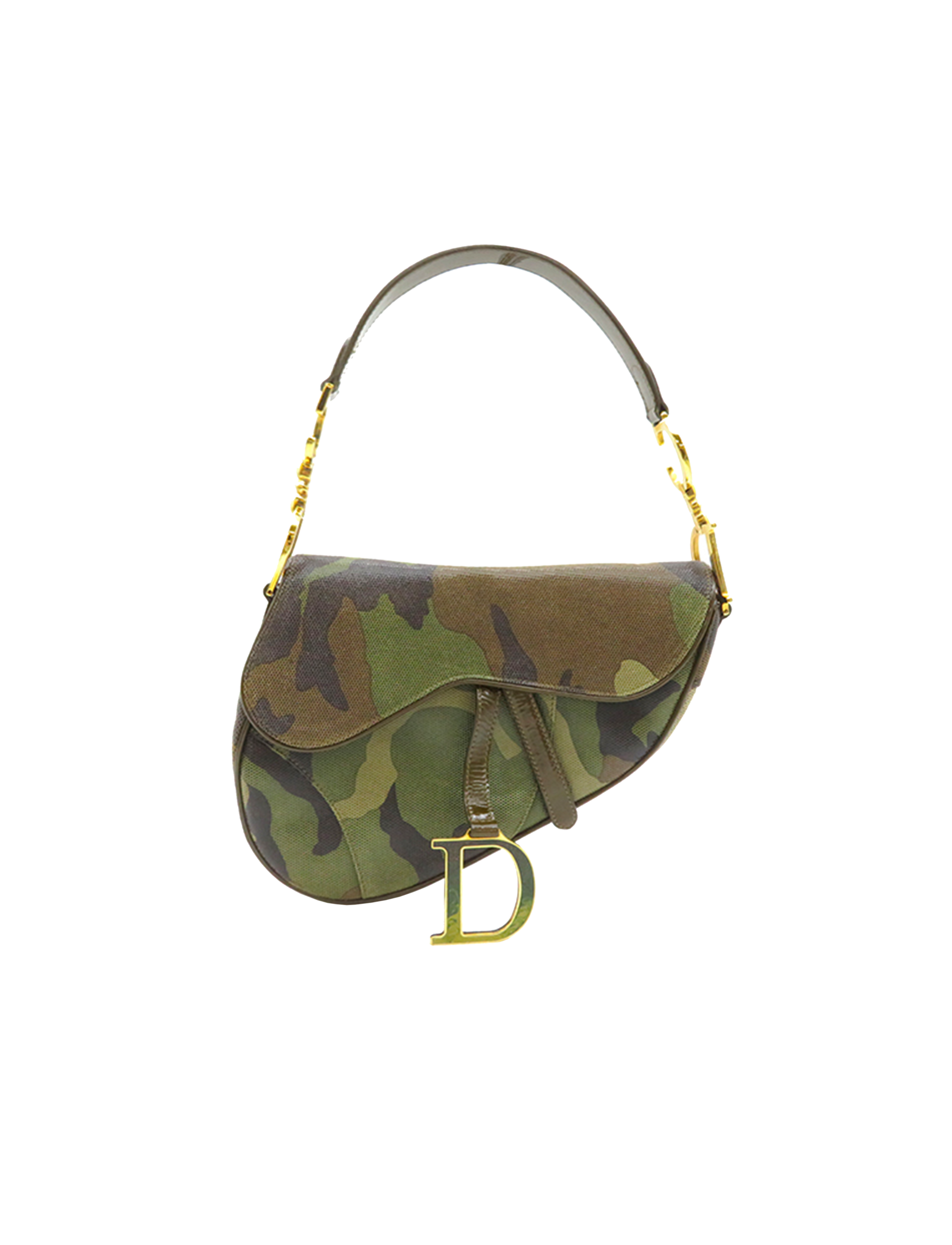 Christian Dior 2000s Rare Camouflage Saddle Bag
