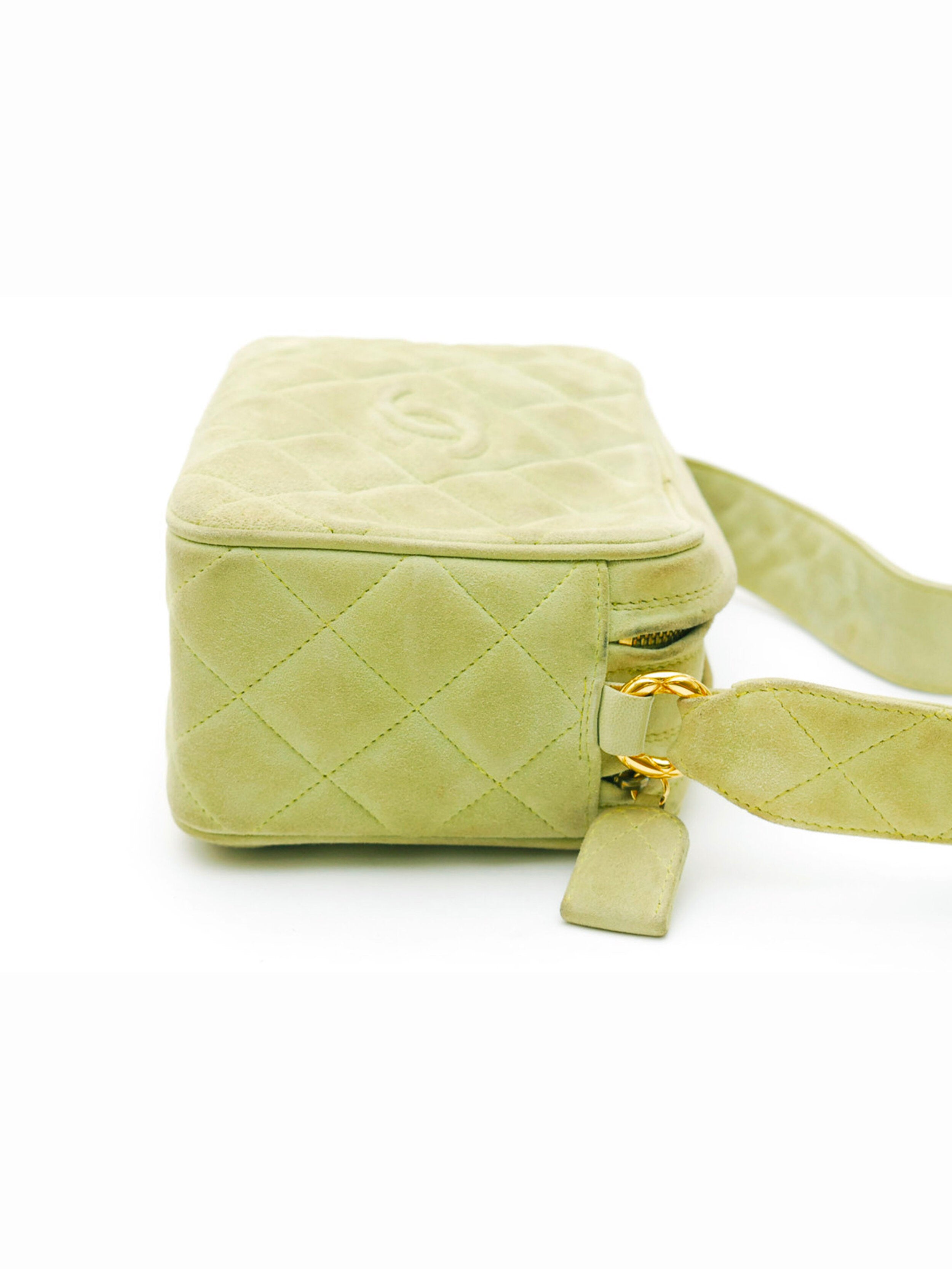 Chanel Suede Green Camera Shoulder Bag · INTO