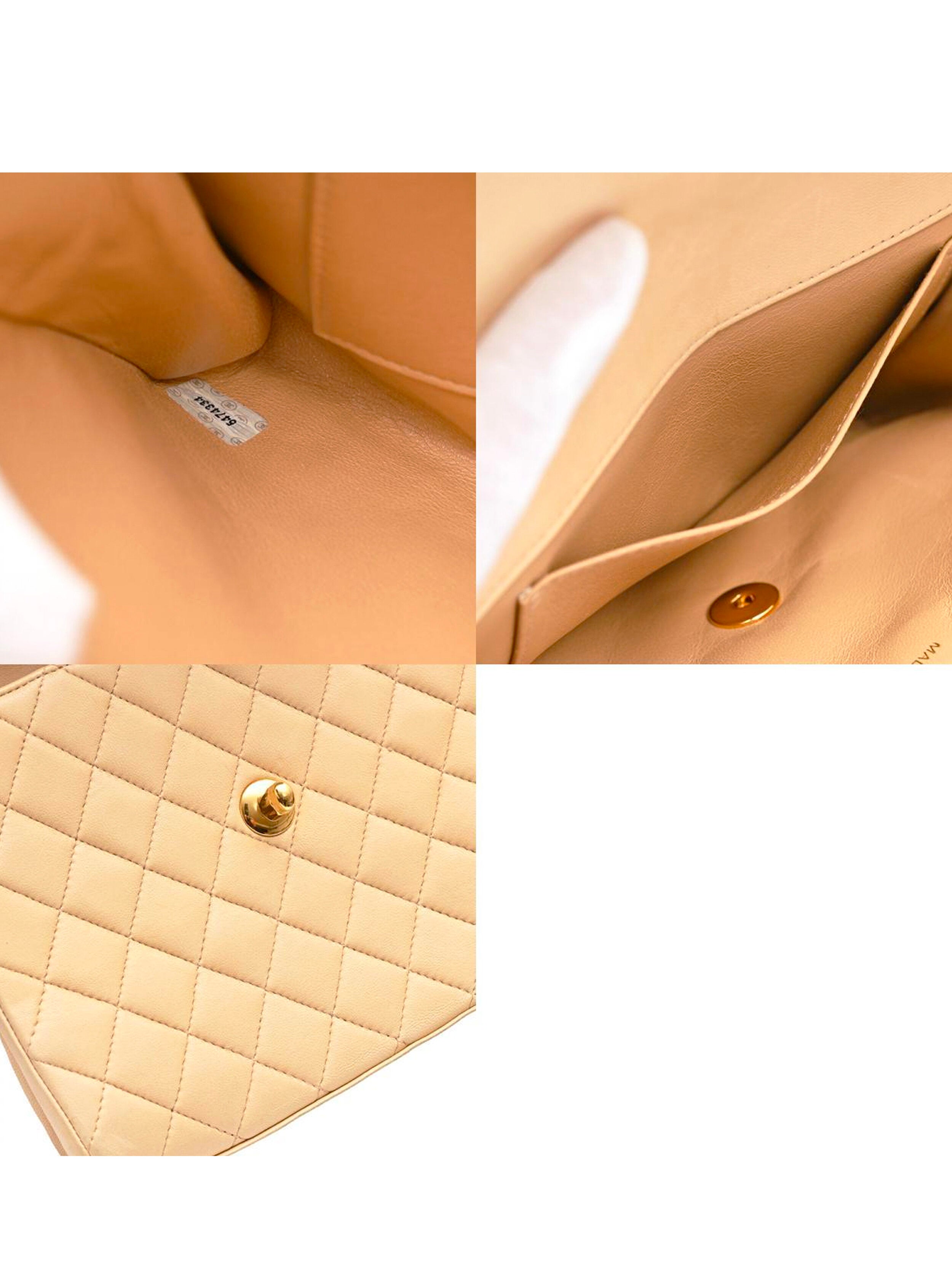 Authentic Chanel Classic Medium Flap Bag Nude Beige
