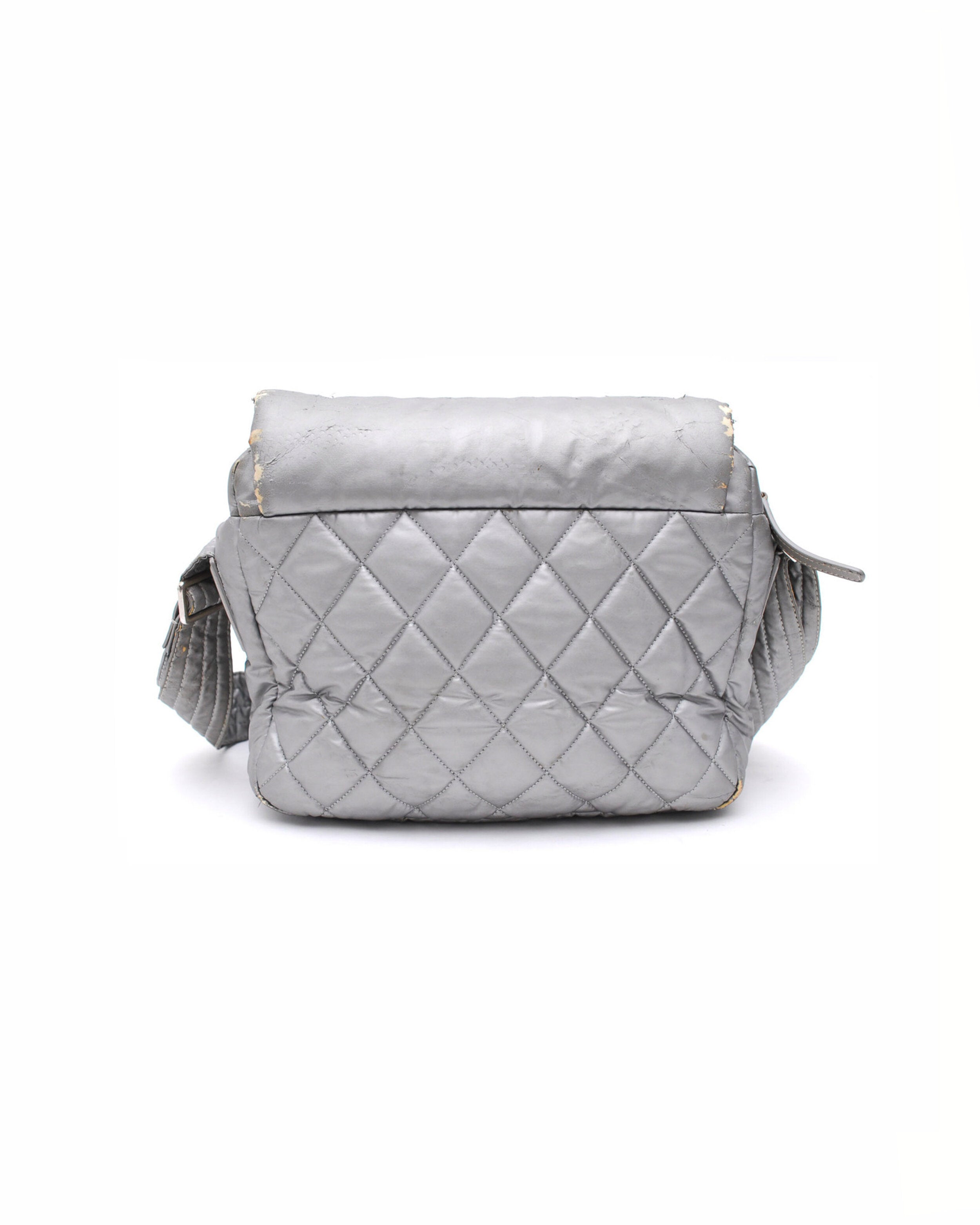 Chanel Silver Sports Messenger Bag