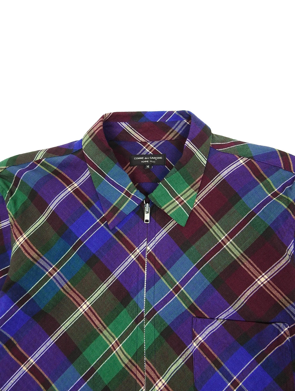 Comme Des Garçons 1997 SS Homme Plus Plaid Zipped Shirt · INTO