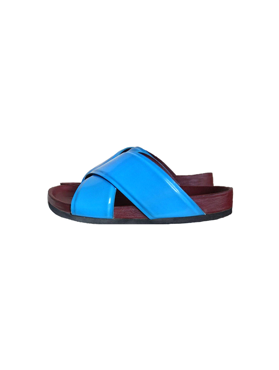 Celine by Phoebe Philo 2014 Blue Criss Cross Sandals