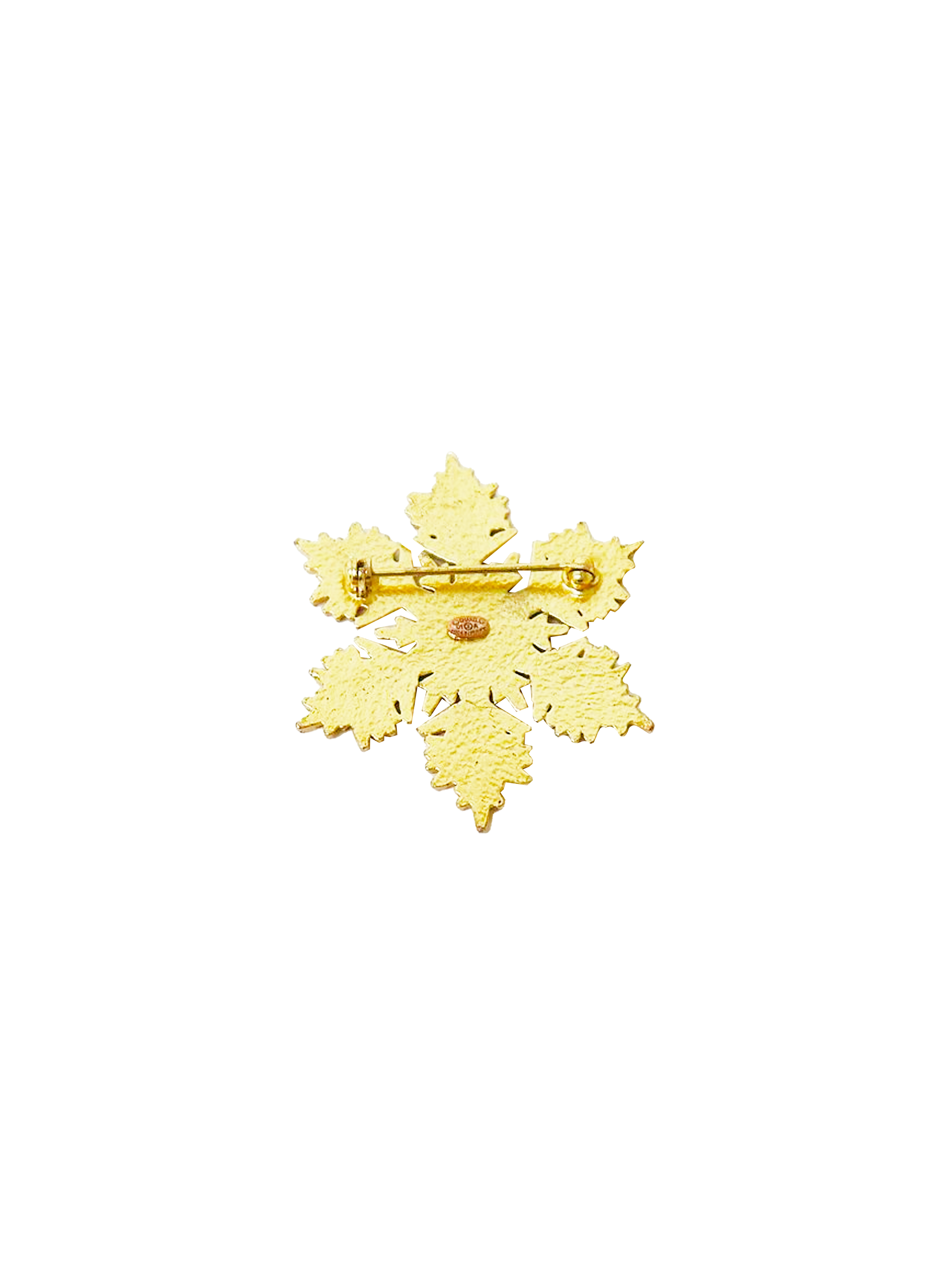 Chanel 2001 Gold Snowflake Logo Pin
