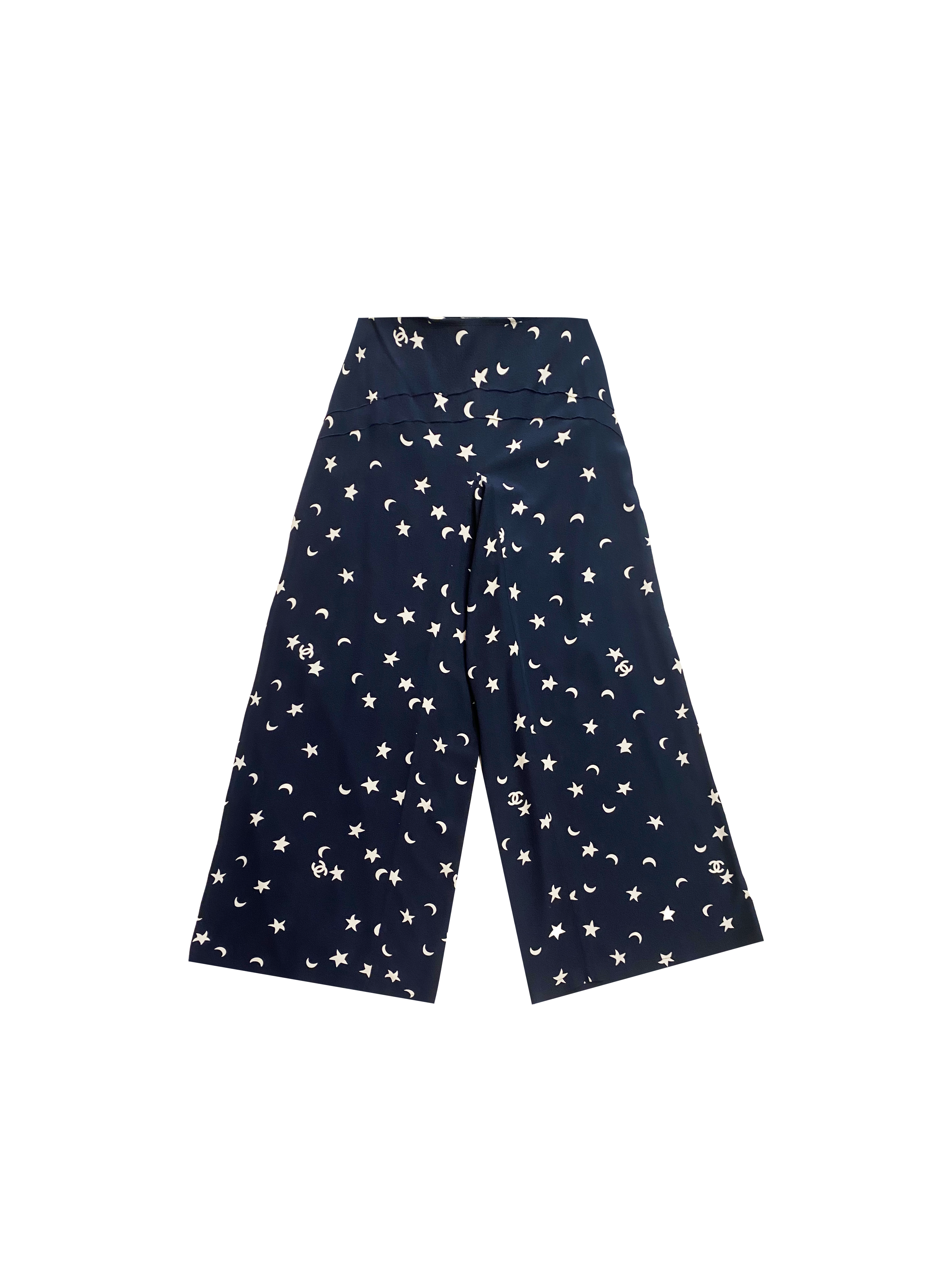 Chanel Spring 2008 Moon and Stars Silk Pants