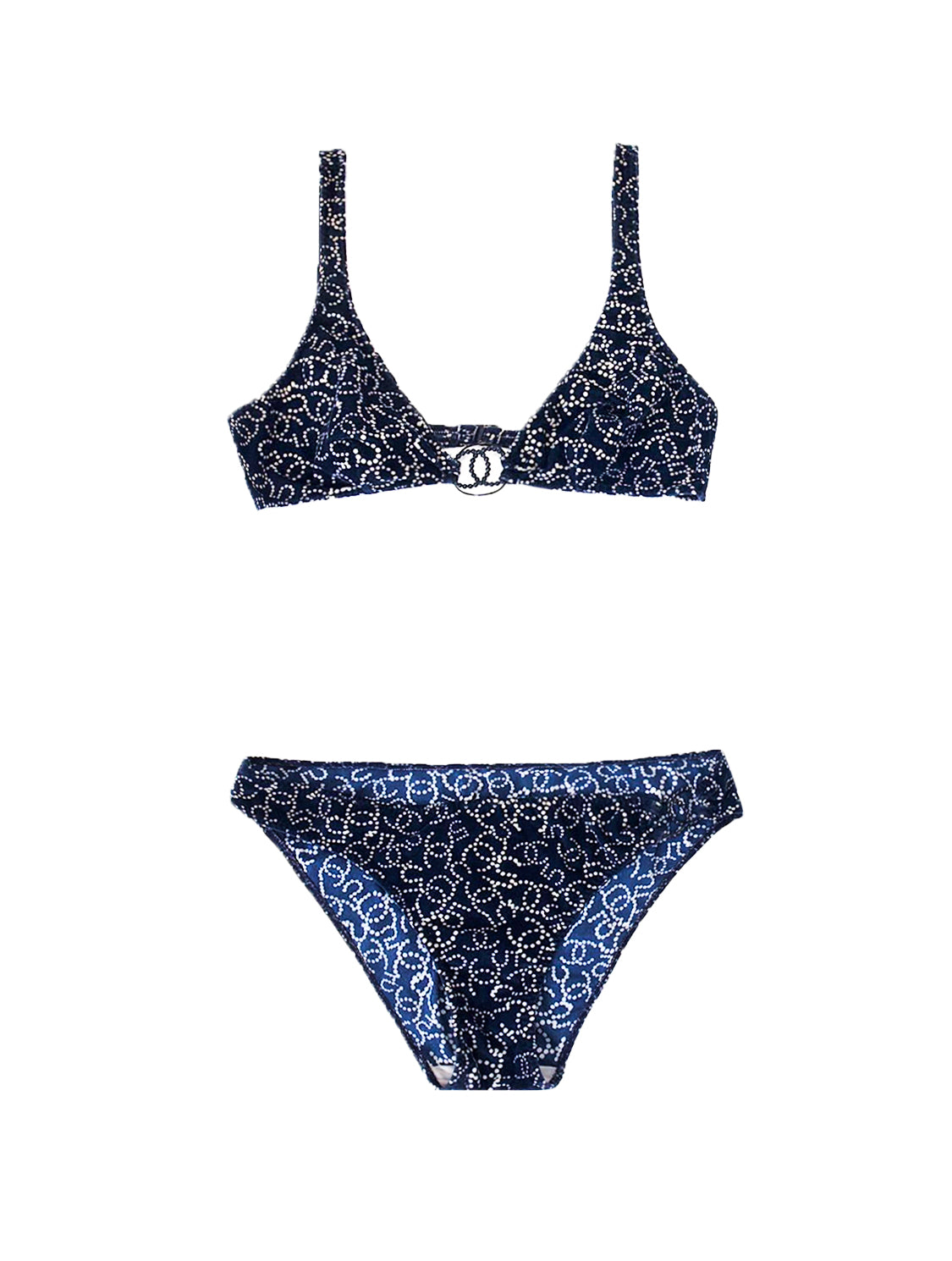 Louis Vuitton, Swim, Louis Vuitton Monogram Blue Swimsuit Fr38