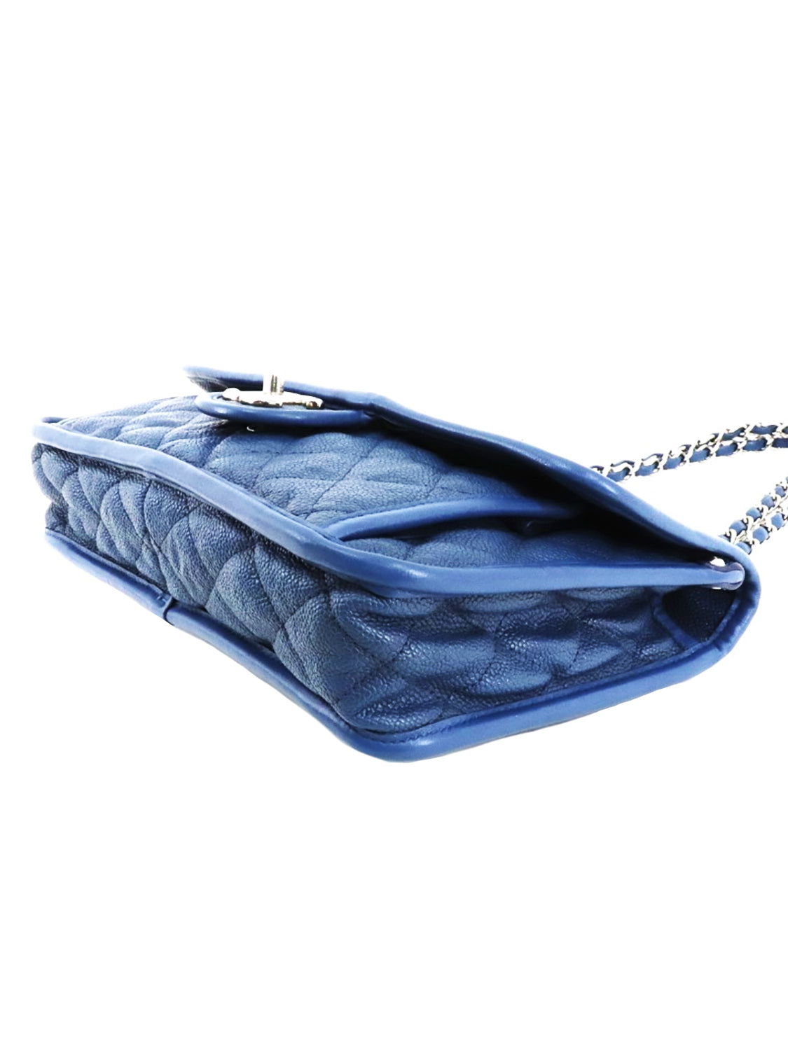 chanel blue leather bag