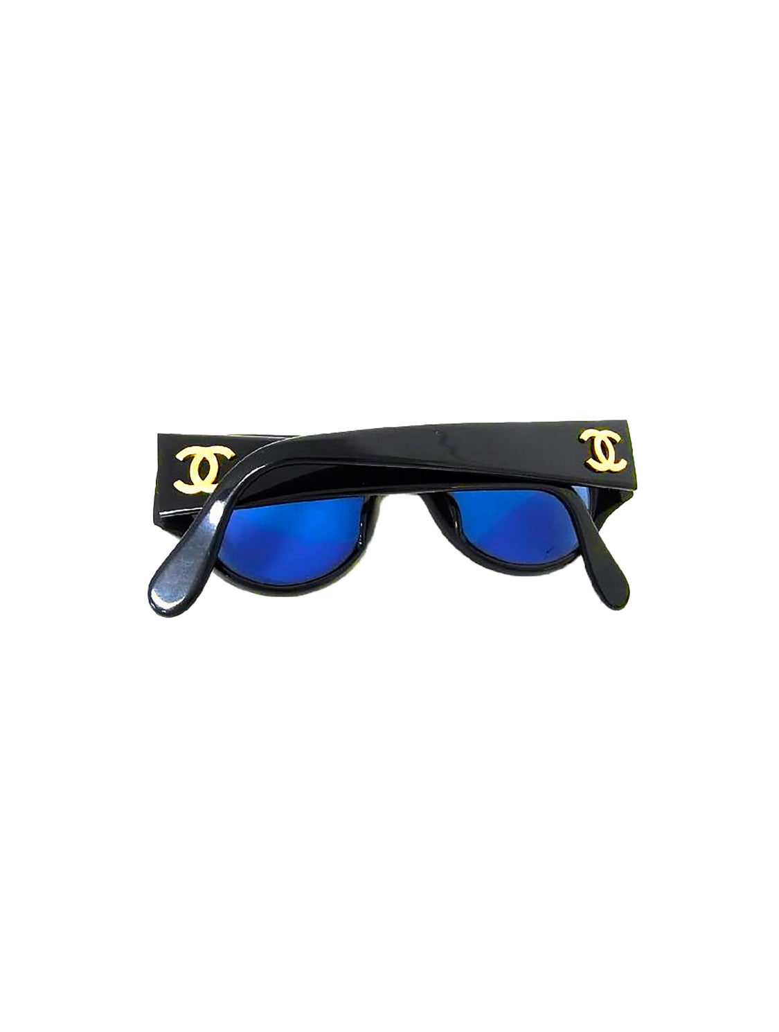 Chanel 2000s Blue Tinted Sunglasses · INTO