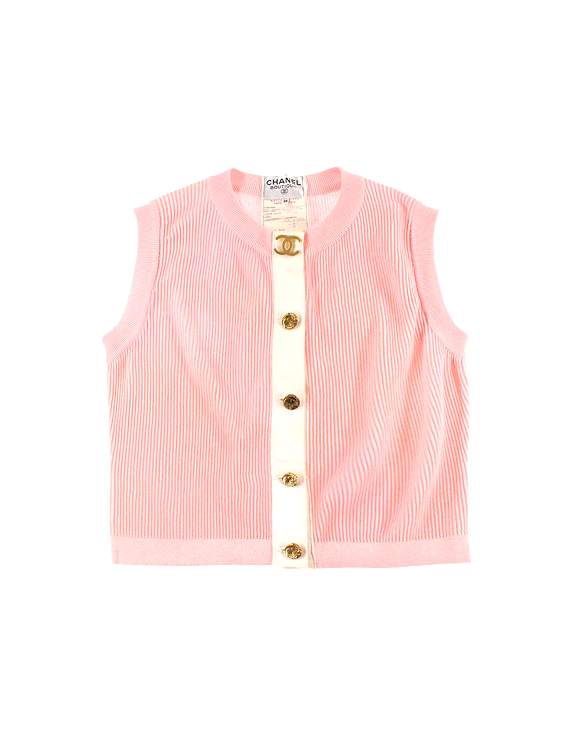 Chanel 2000s Pink Knit Tank Dress · INTO