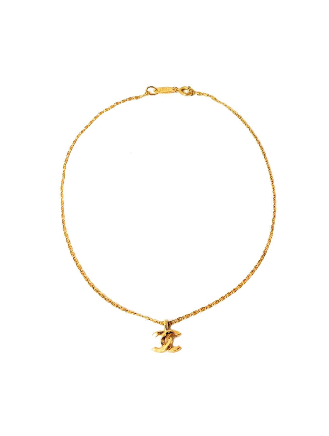 Chanel 2000s Gold Chain CC Necklace