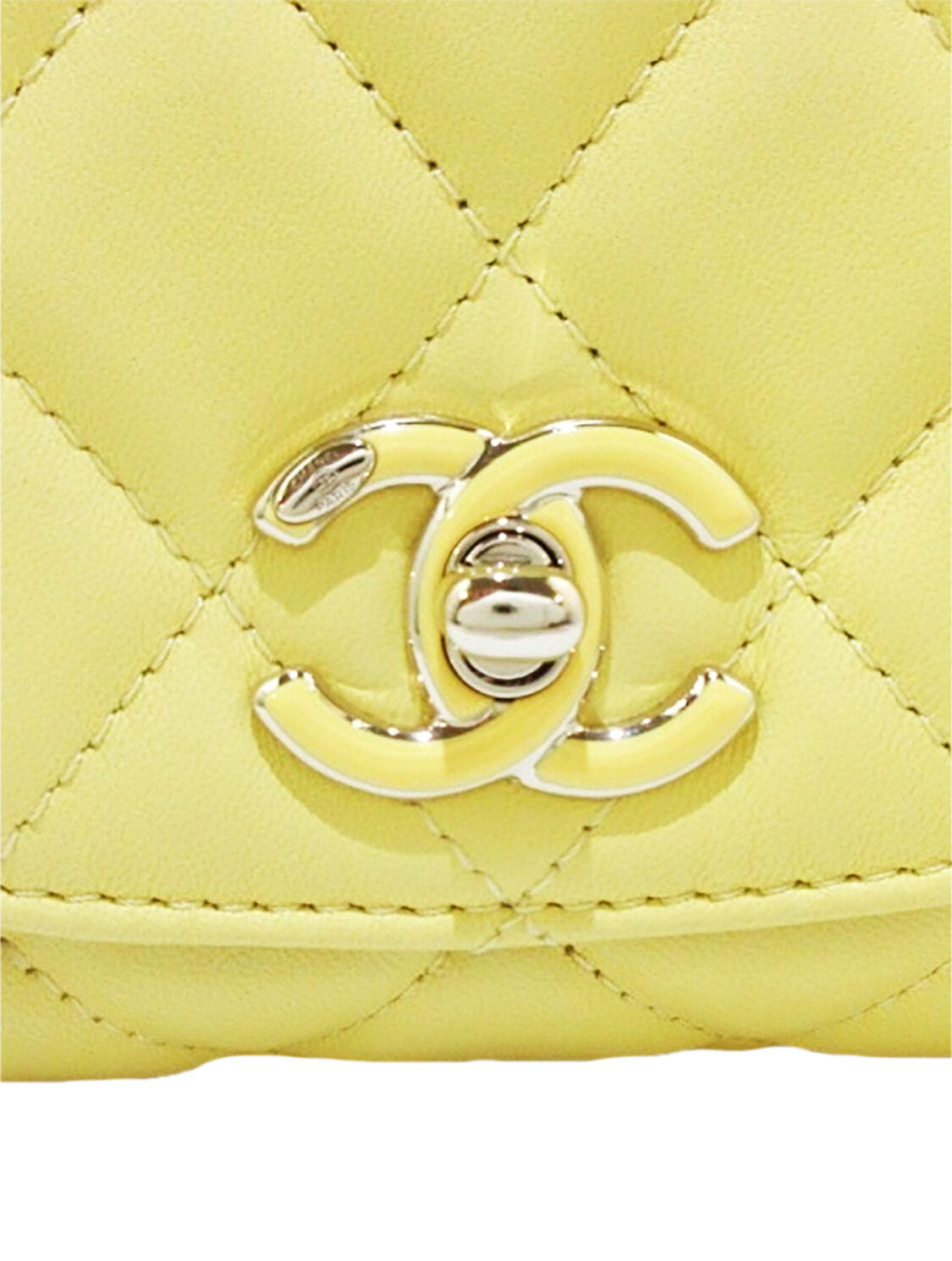 Chanel Yellow Rare 1996 SS Multicolor Chain Flap